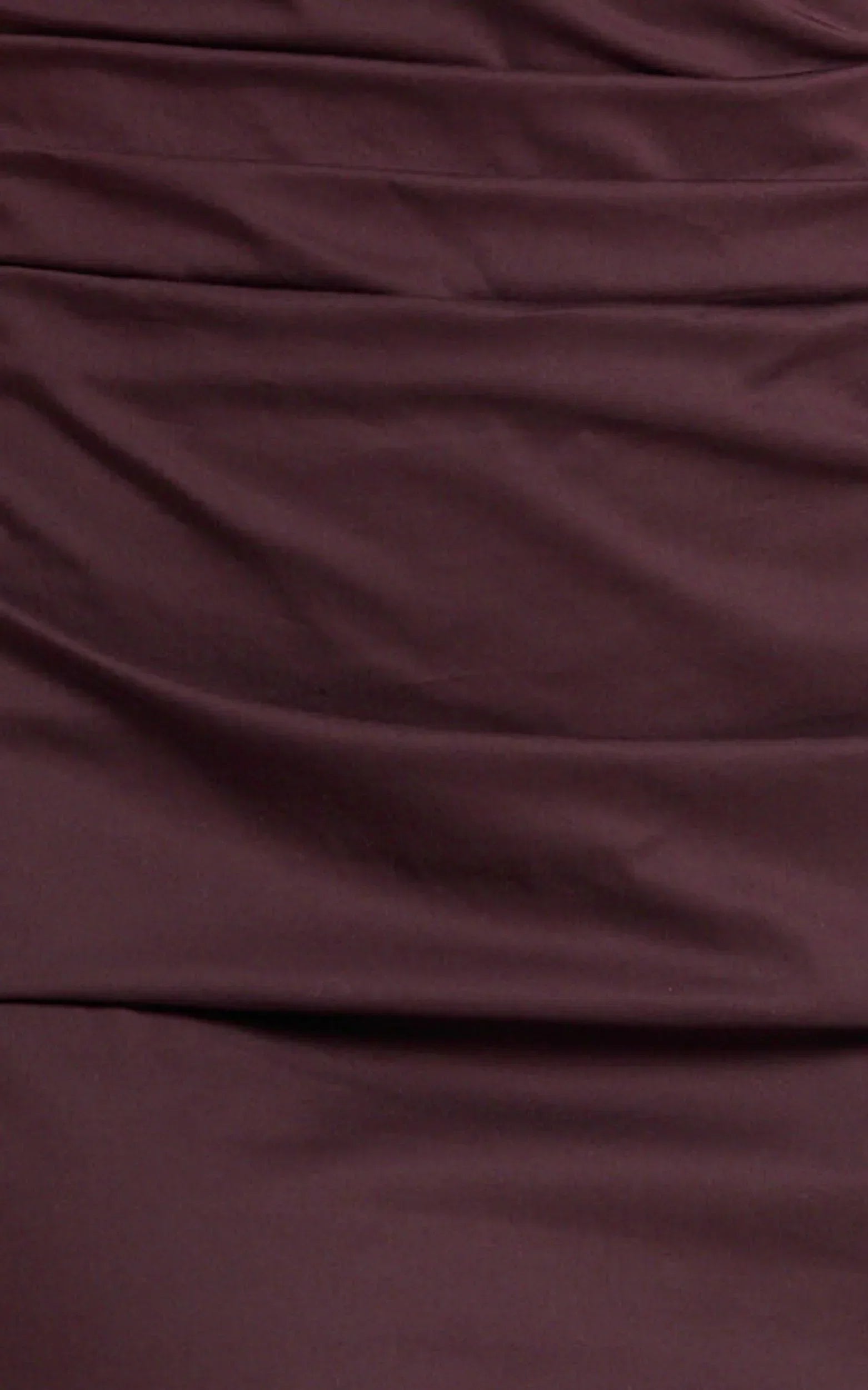 Cleo Mini Dress - Off Shoulder Ruched Bodycon Dress in Chocolate