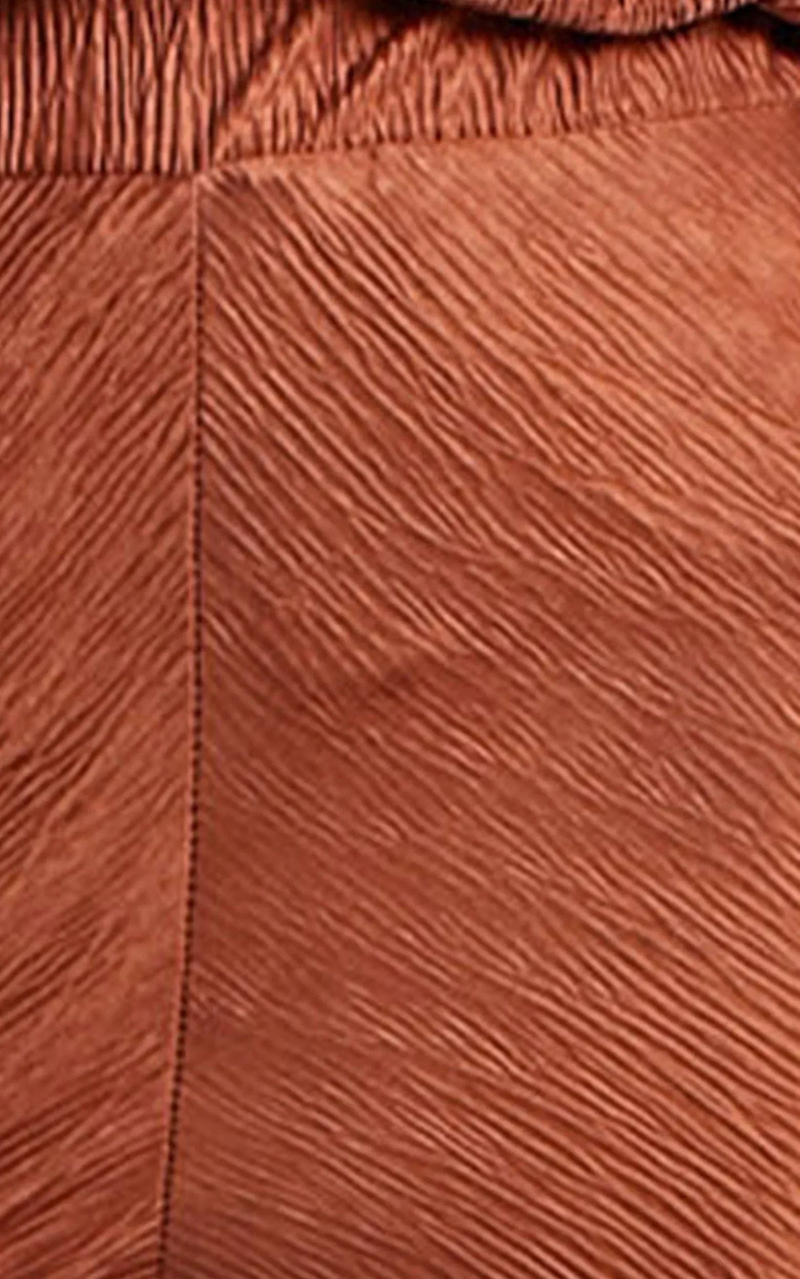 Rosamund Pants - High Waisted Crinkle Flared Pants in Clay