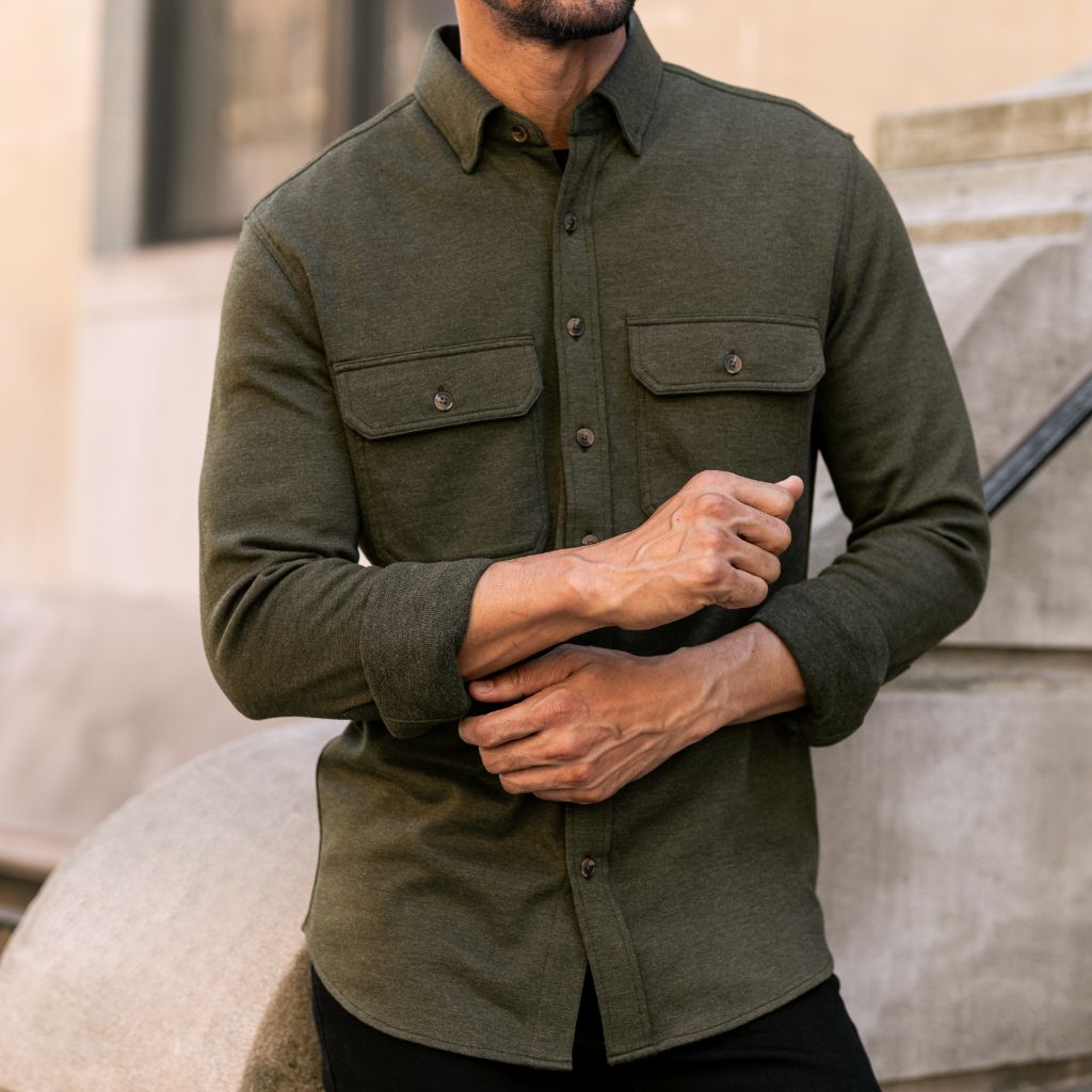 Everyday Button-Down Shirt | Olive (Two Pocket)