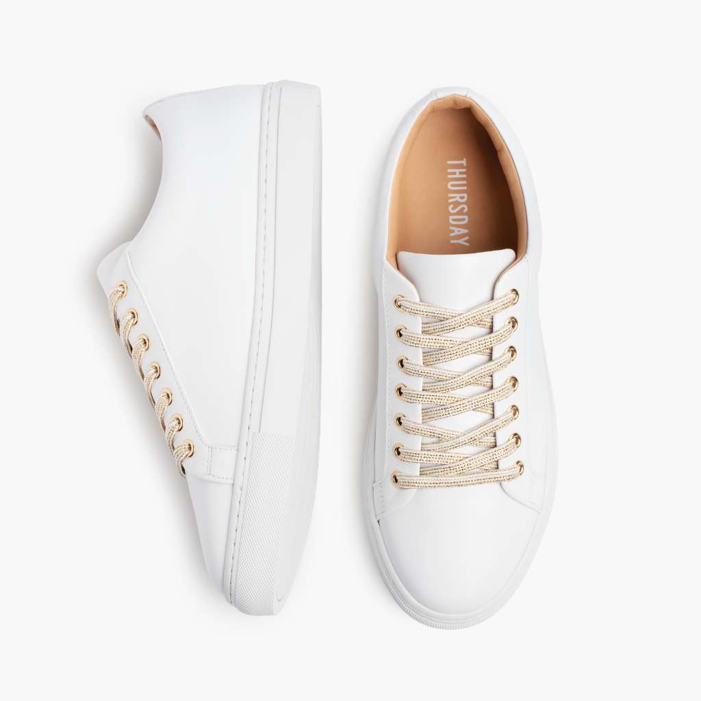 Women's Premier Low Top | White & Gold