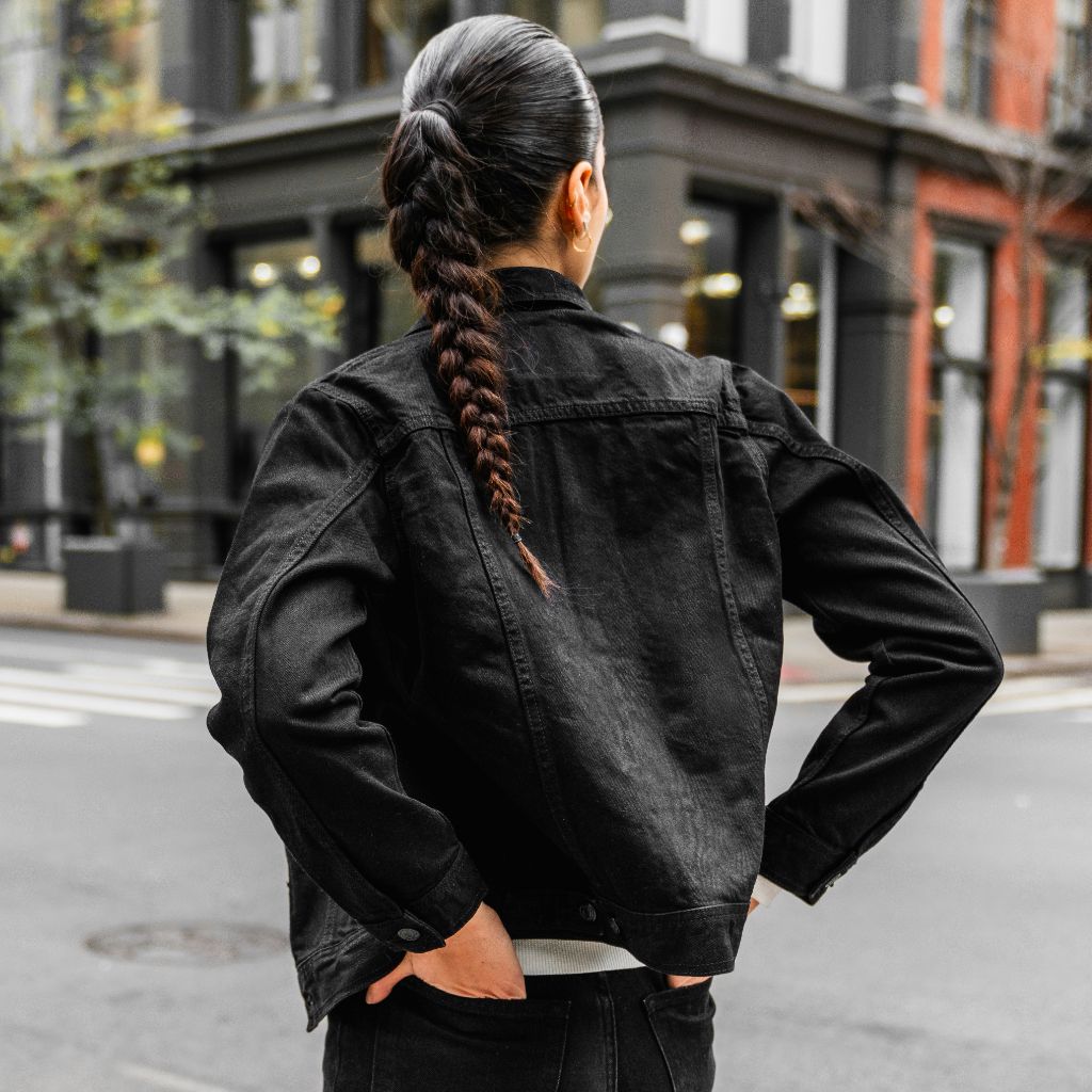 Denim Trucker Jacket | Black
