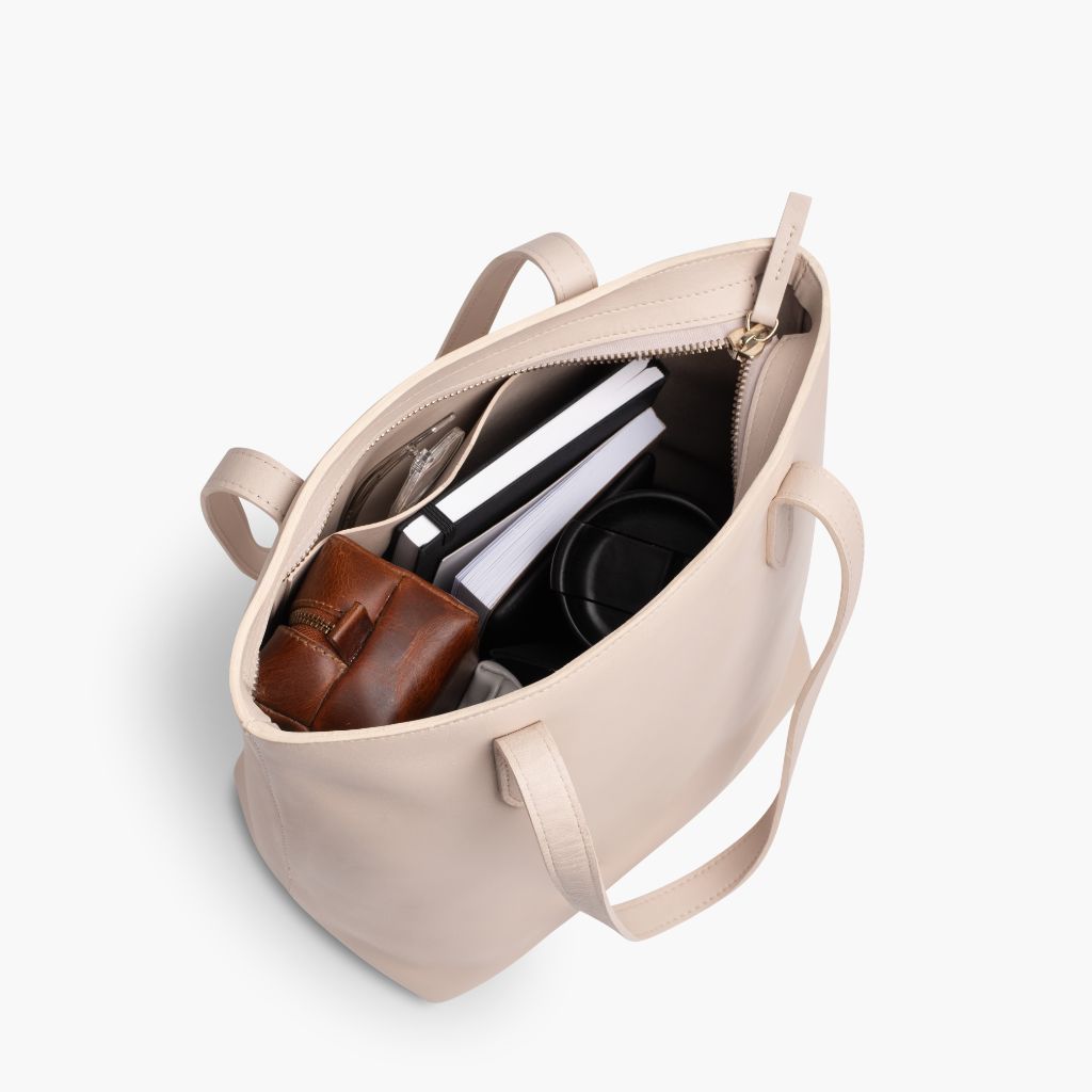Everyday Tote | Beige (M) (Zipper)
