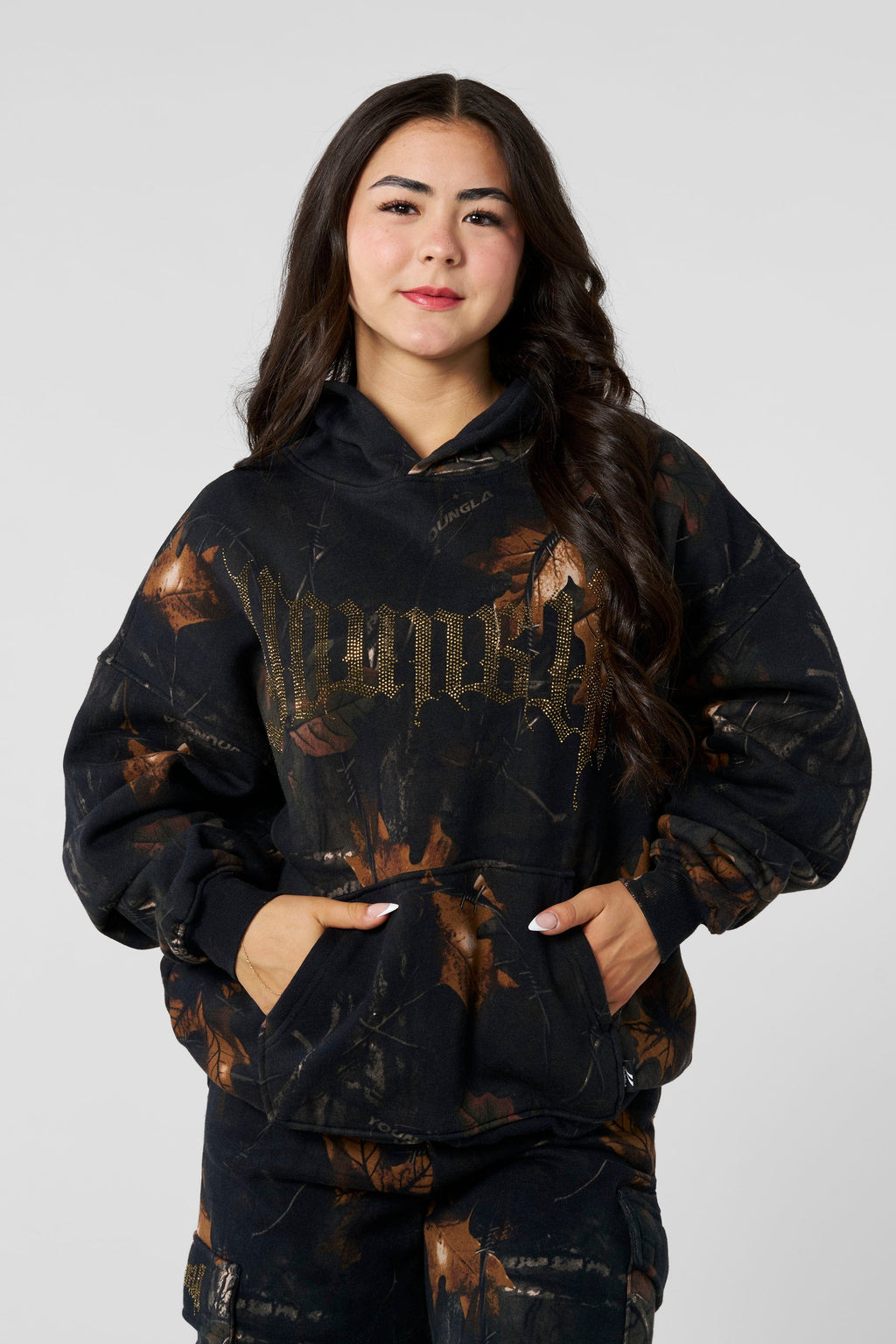 W5168 - Camo Bling Hoodie