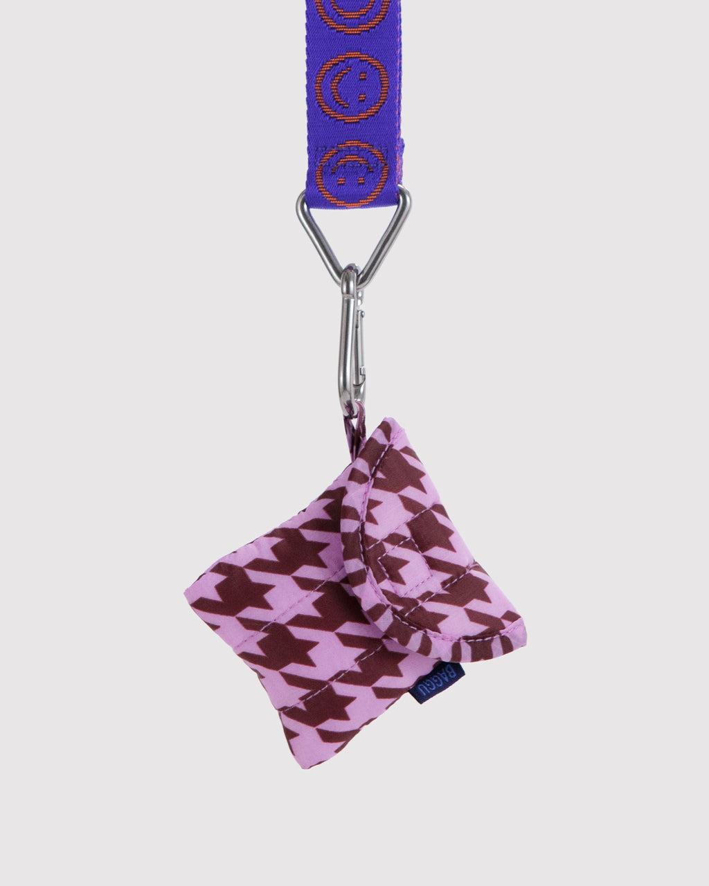 Puffy Earbuds Case - Pink Houndstooth - image 2