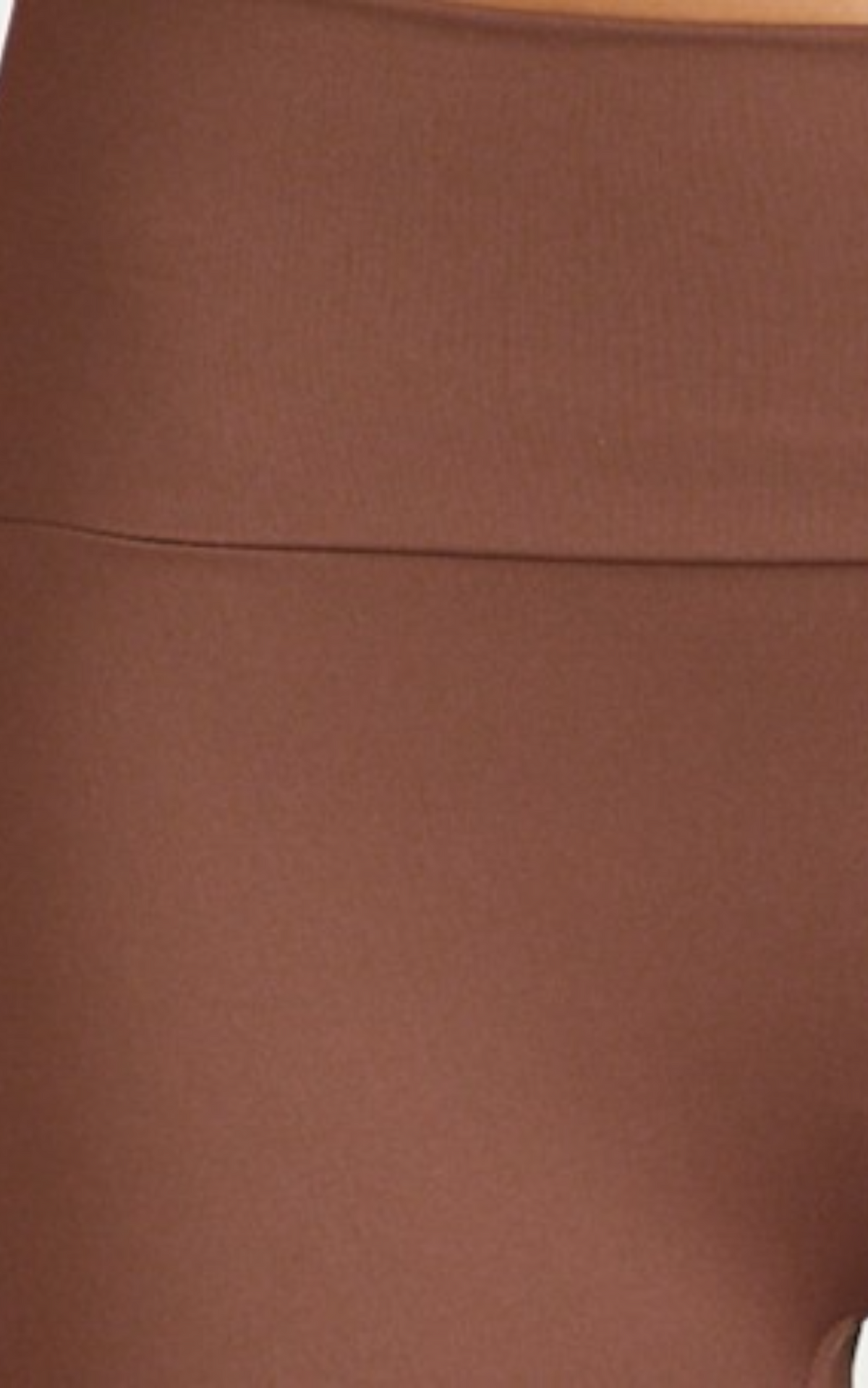 Aurora Pants - High Waist Flared Leggings in Cocoa Bean