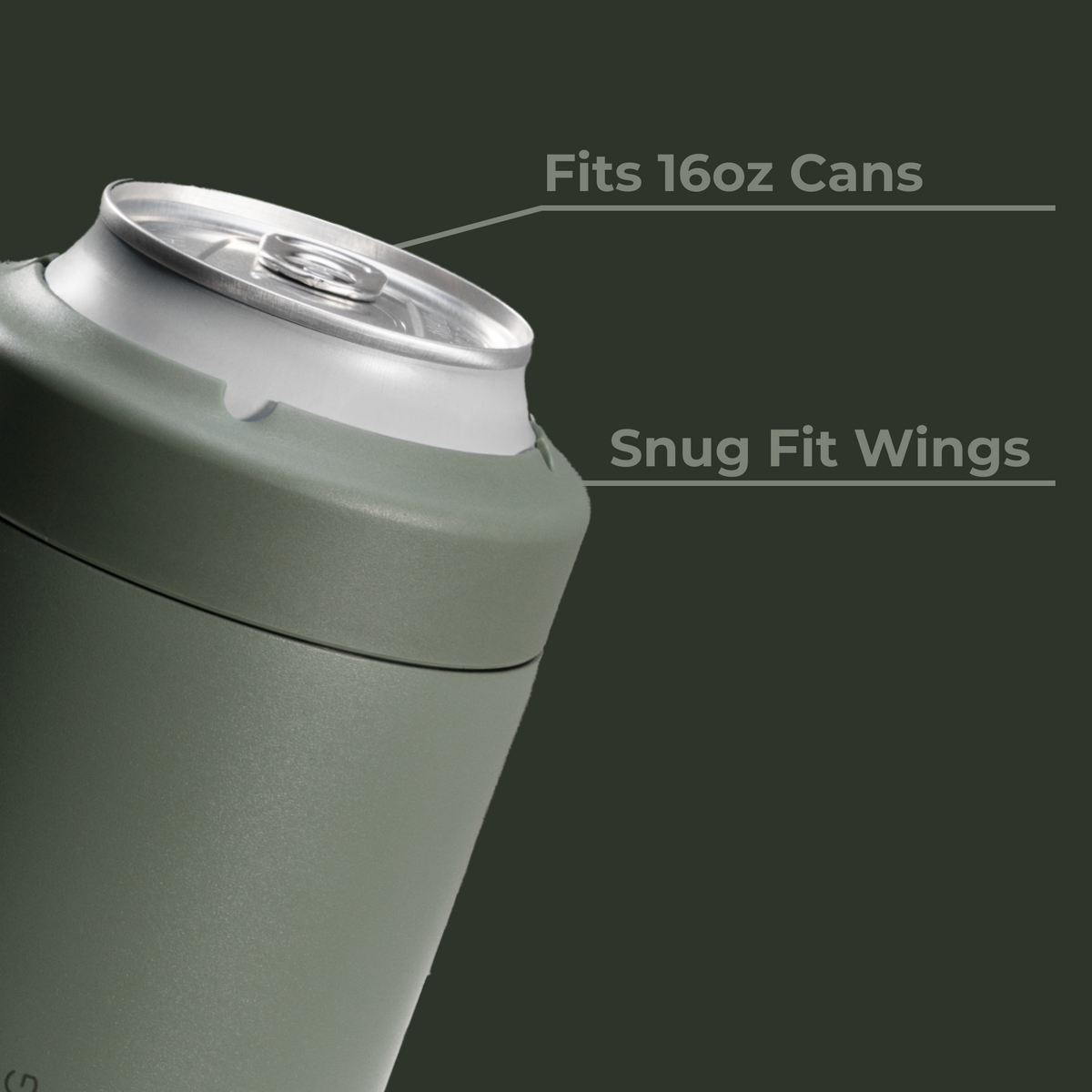 Courtyard Can Cooler Fits 16oz Cans with Snug Wings