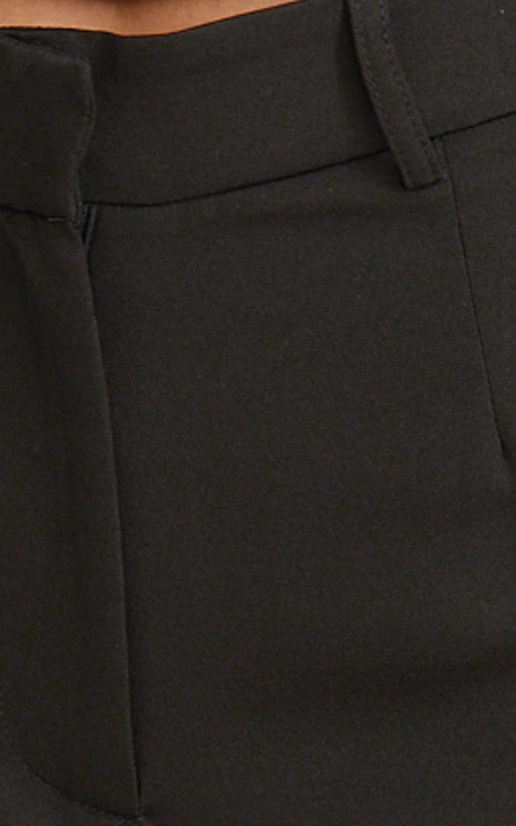 Isla Pants - Mid Waisted Straight Leg Tailored Pants in Black