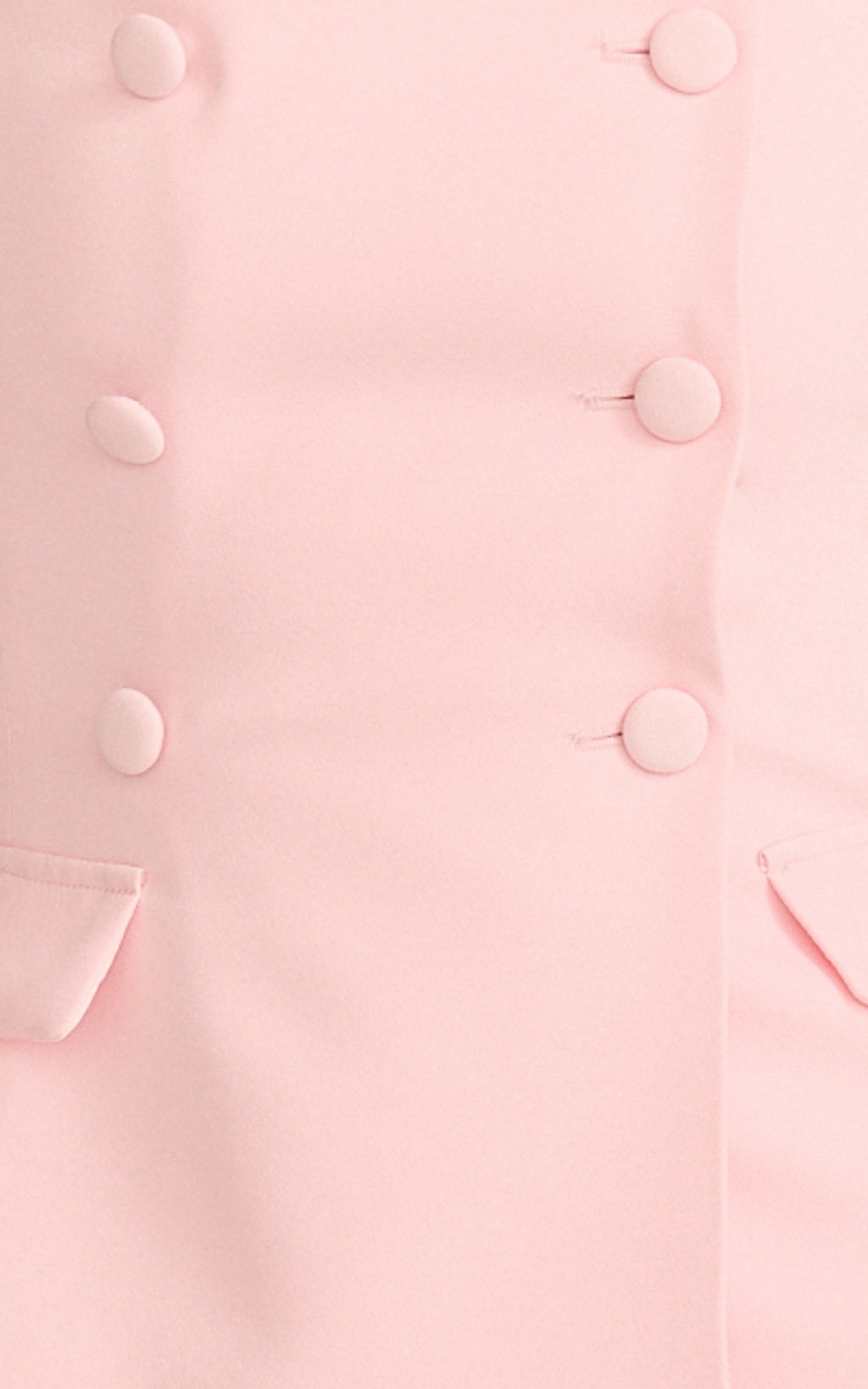 Melissa Top - Sleeveless Double Breasted Vest Top in Baby Pink