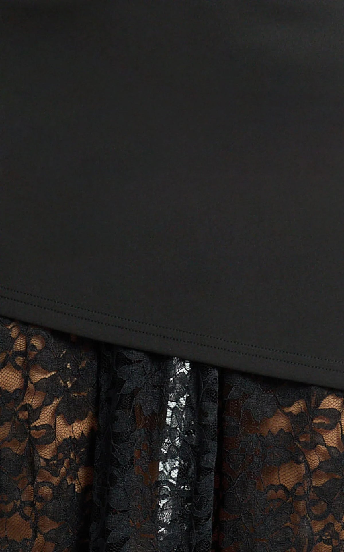 Mila Midi Dress - Strapless Dropped Waist Dress in Black
