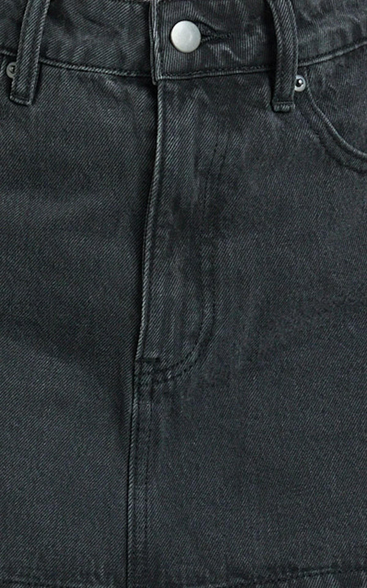 Harriet Skort - Mid Waisted Recycled Denim Skort in Black