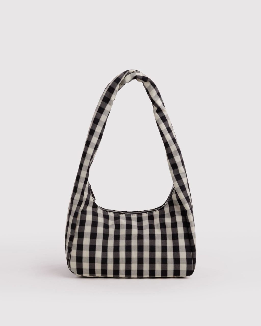Small Nylon Meringue Bag - Black and Cream Gingham