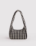 Small Nylon Meringue Bag - Black and Cream Gingham