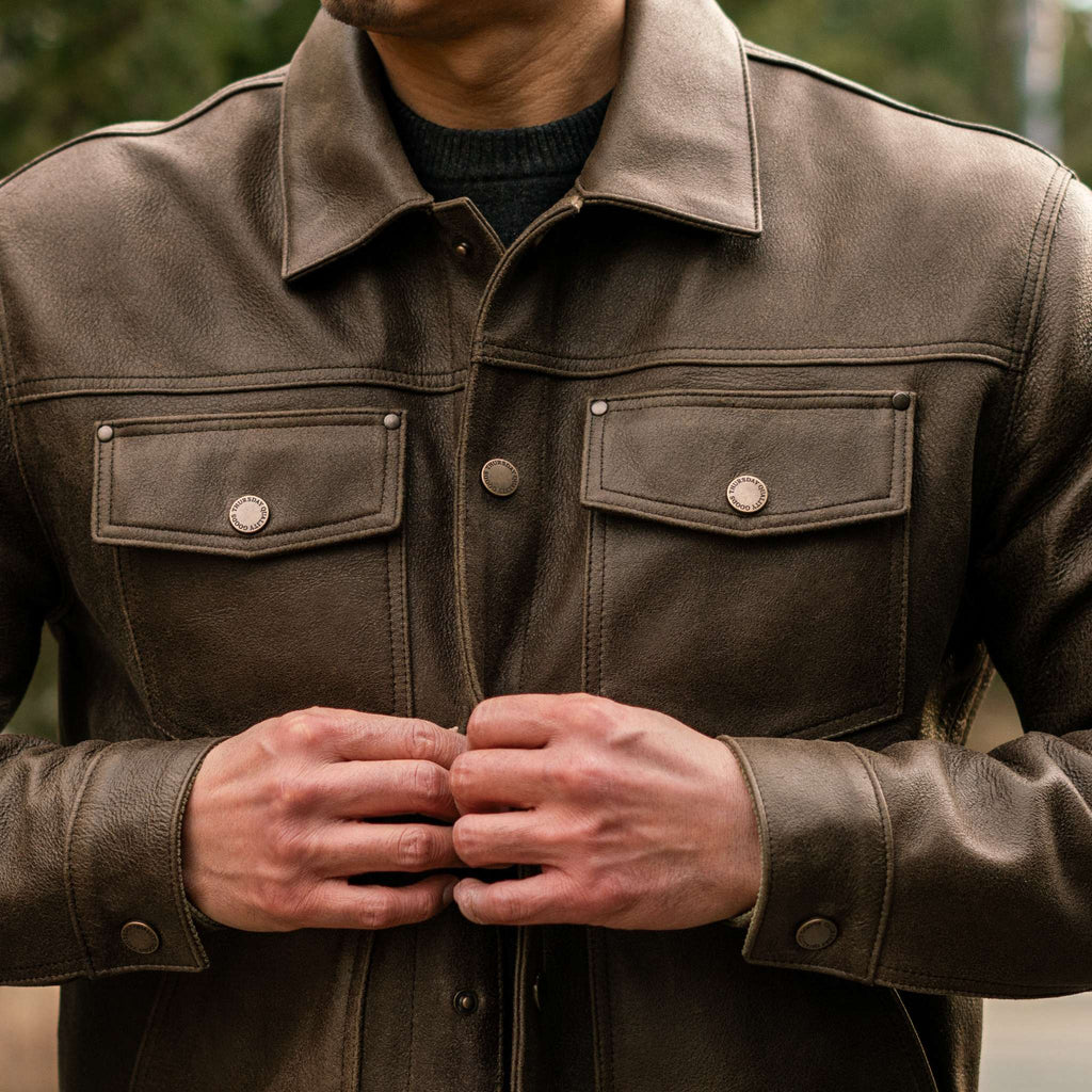 Roughout Cruiser Jacket | Dark Olive