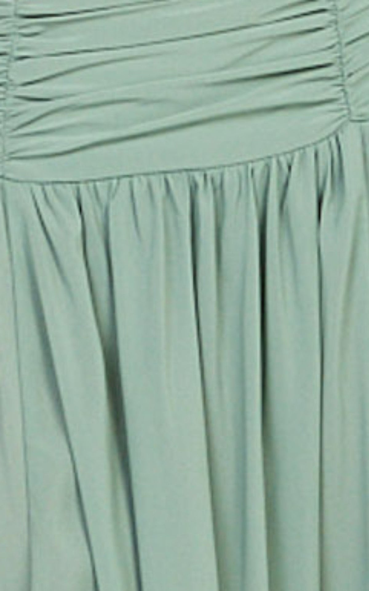 Melanie Maxi Skirt - Gathered Yoke Skirt in Green