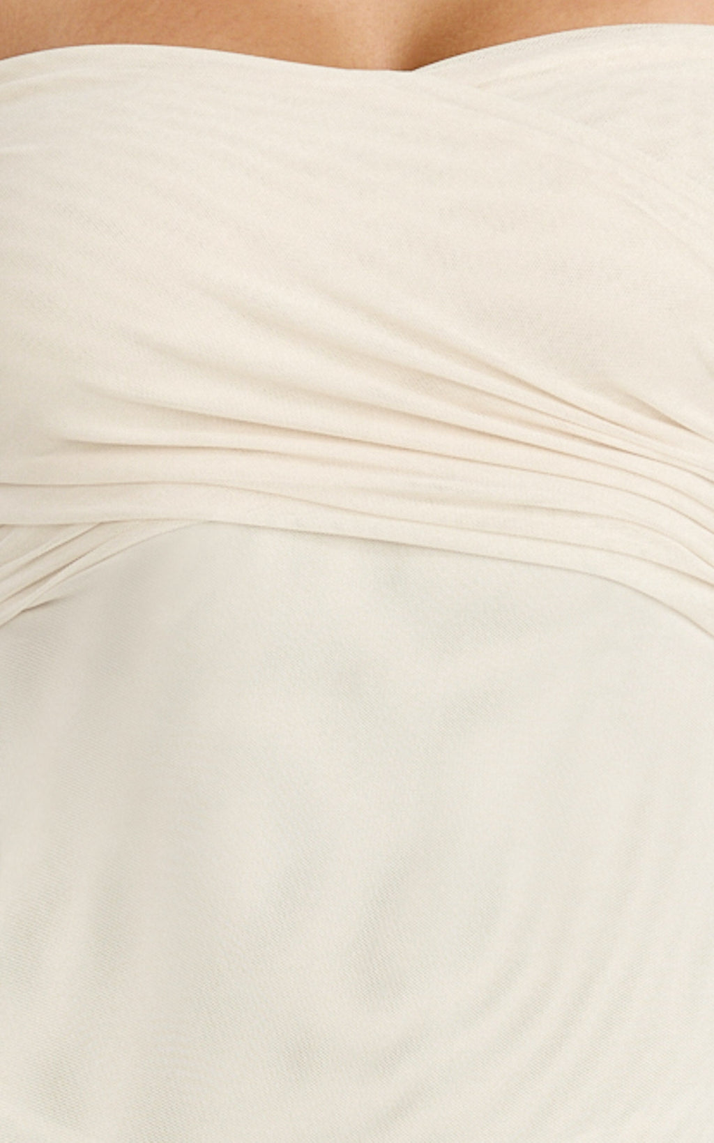 Opal Bodysuit - Long Sleeve Wrapped Off Shoulder Bodysuit in Cream