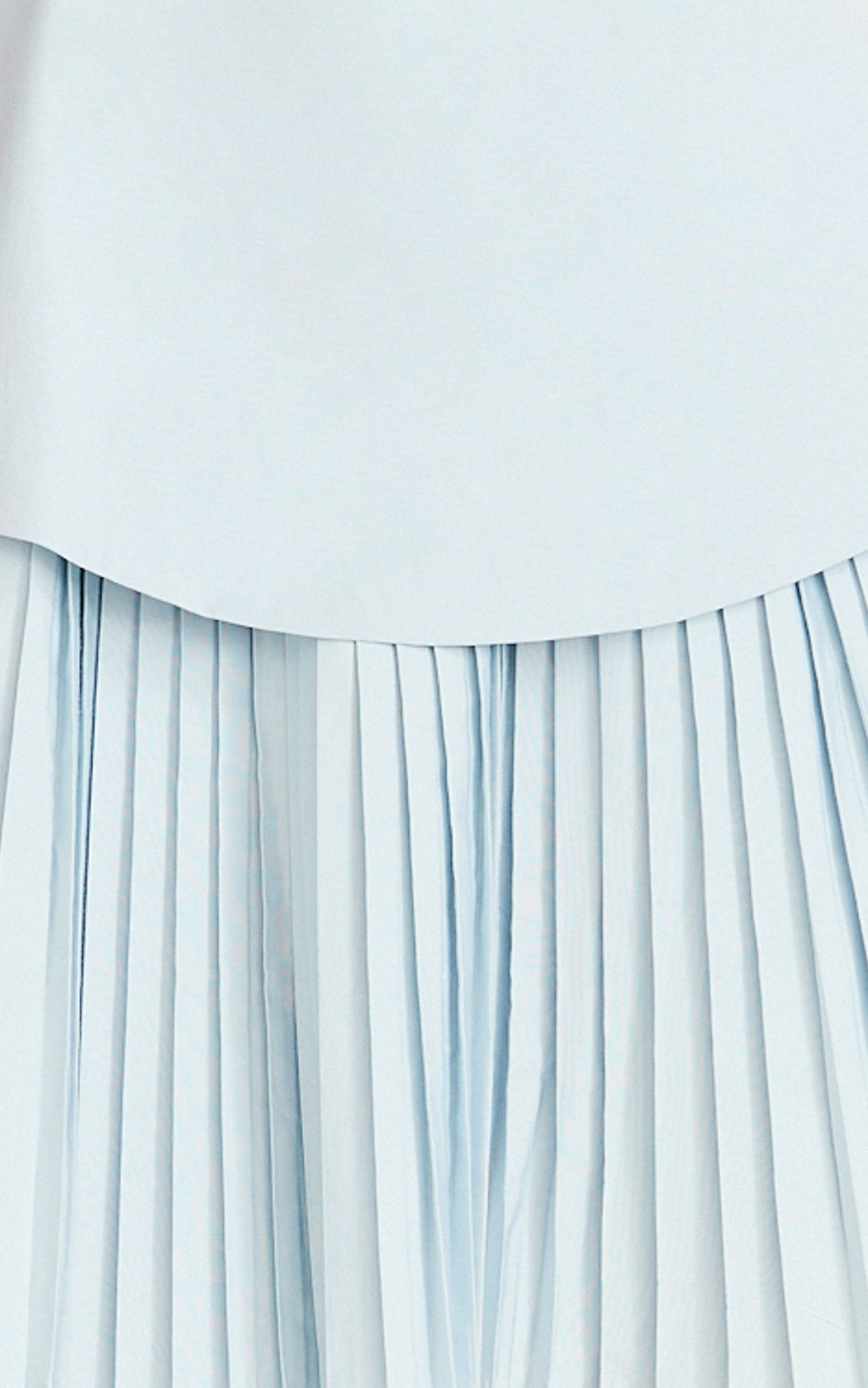Calla Mini Dress - Halter Neck Peplum Pleated Skirt Dress in Light Blue