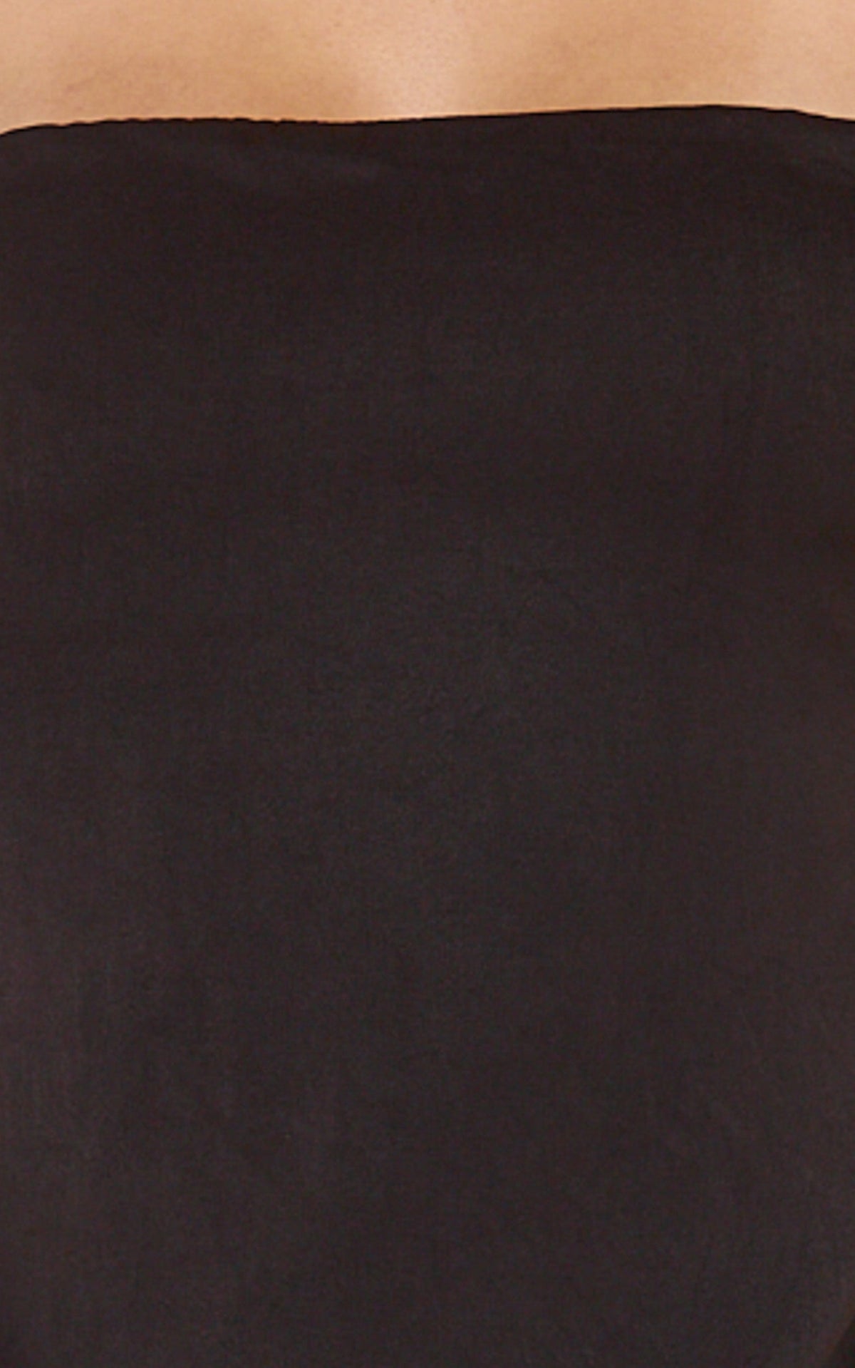 Robyn Top - Strapless Longline Tie Back Top in Chocolate