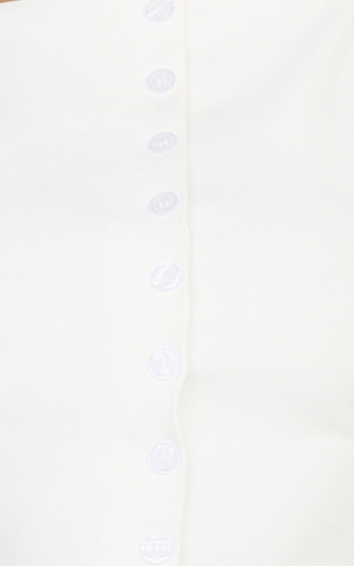Adela Mini Dress - Mock Button Thru Boat Neck Dress in White