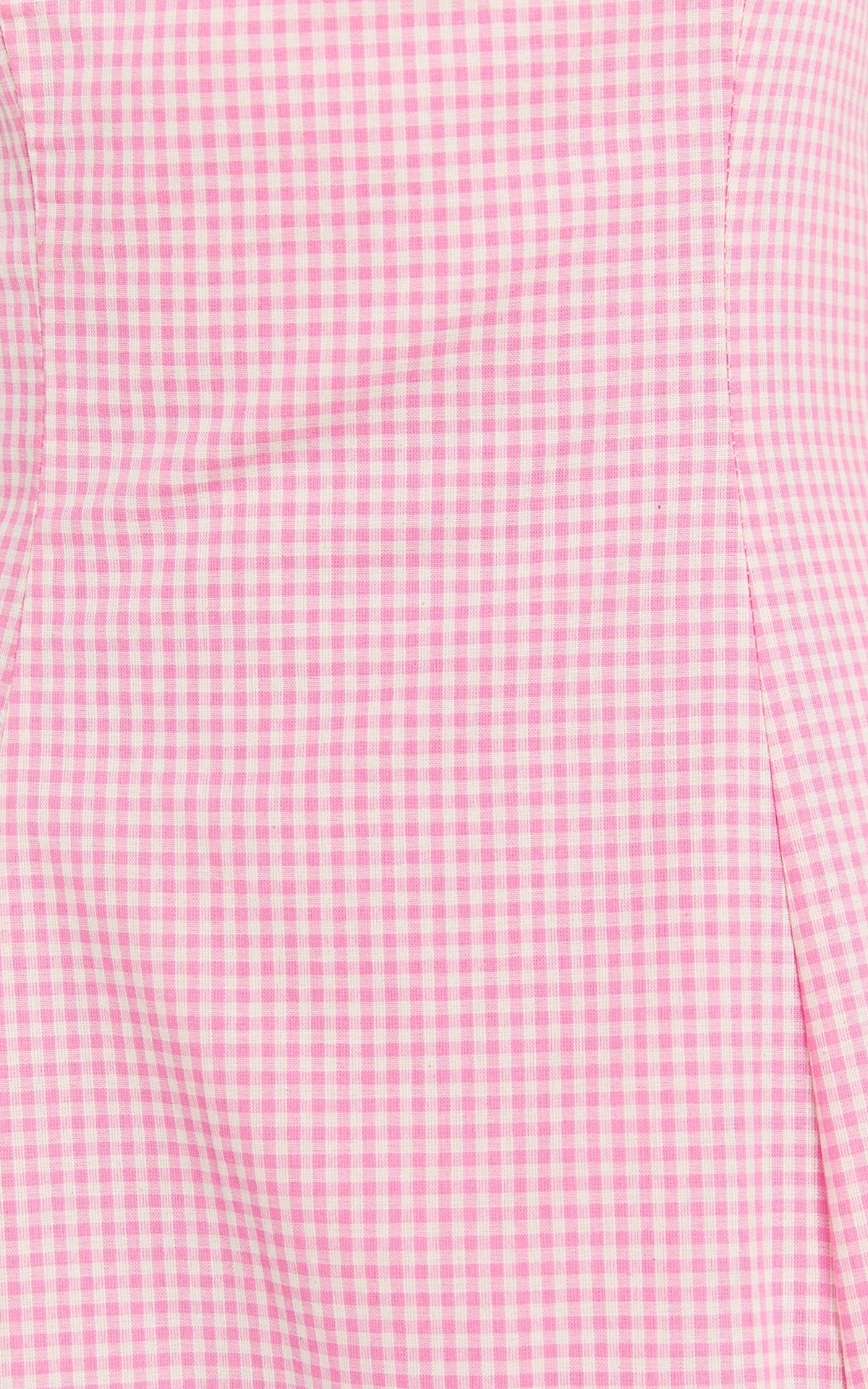 Narissa Midi Dress - Halter A Line Dress in Pink Gingham