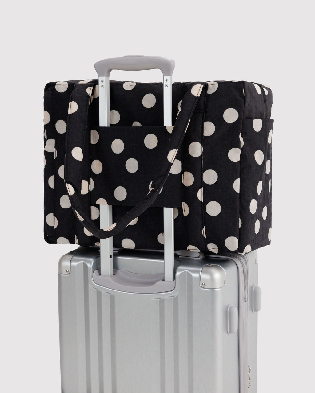 Small Cloud Carry-On - Black and Cream Polka Dot - image 2