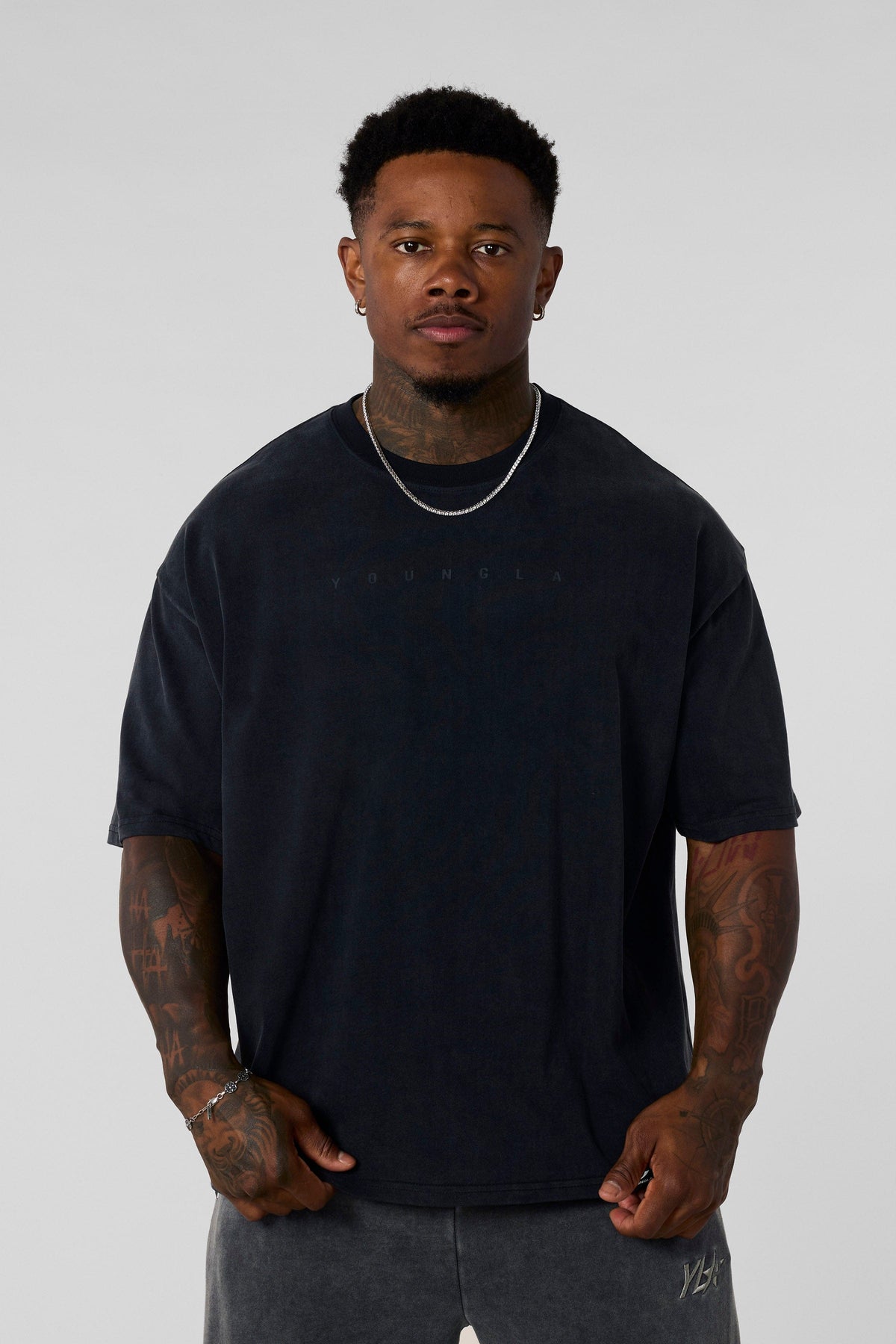 4219 - Summer Peached Tees— buttery-soft, durable, and laid-back fit, perfect for everyday layering and repeated wear in Black Wash