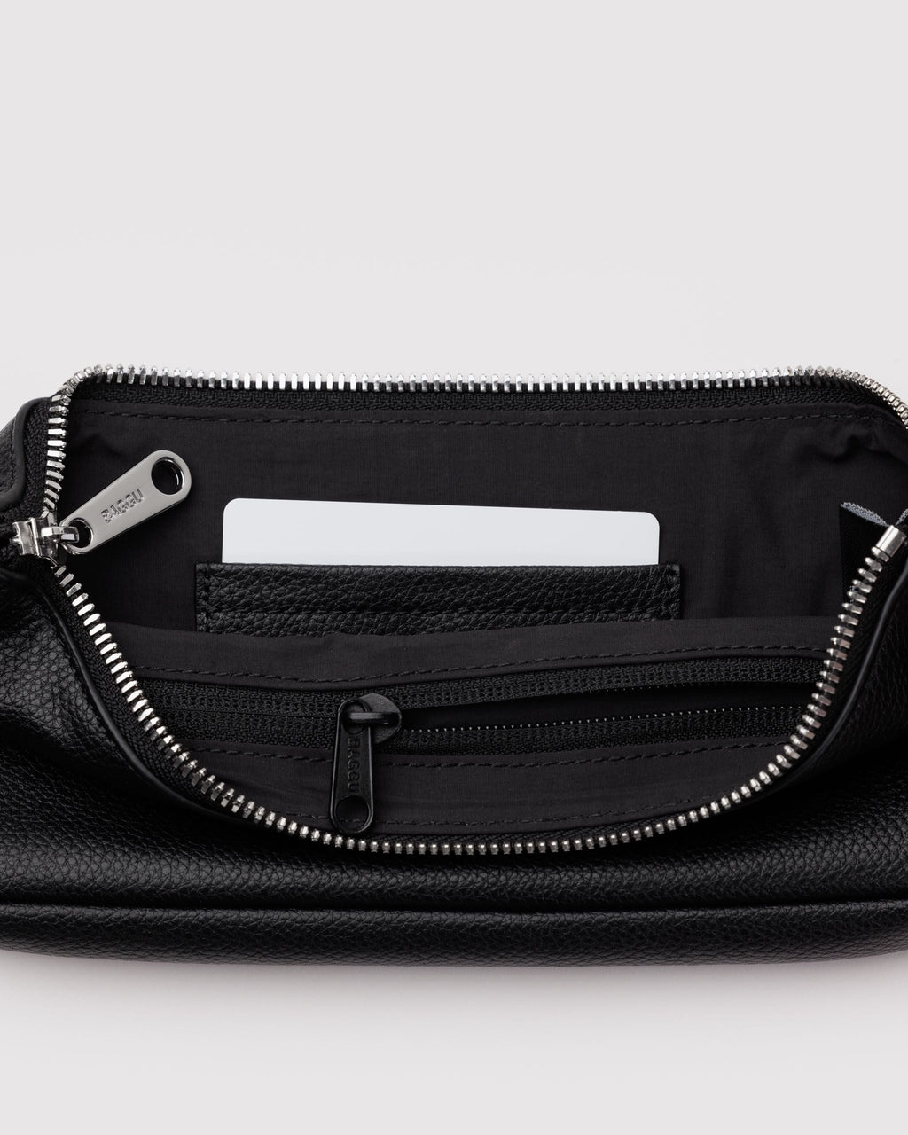 Recycled Leather Pochette - Black - image 4