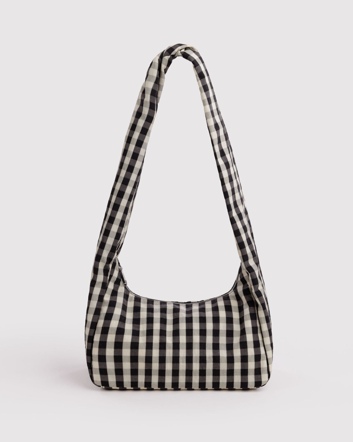 Nylon Meringue Bag - Black and Cream Gingham