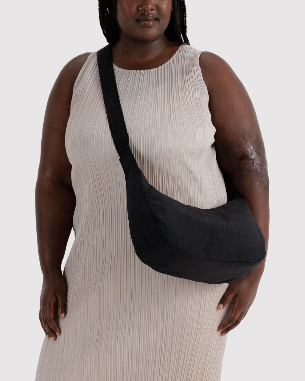 Medium Nylon Crescent Bag - Black - image 2