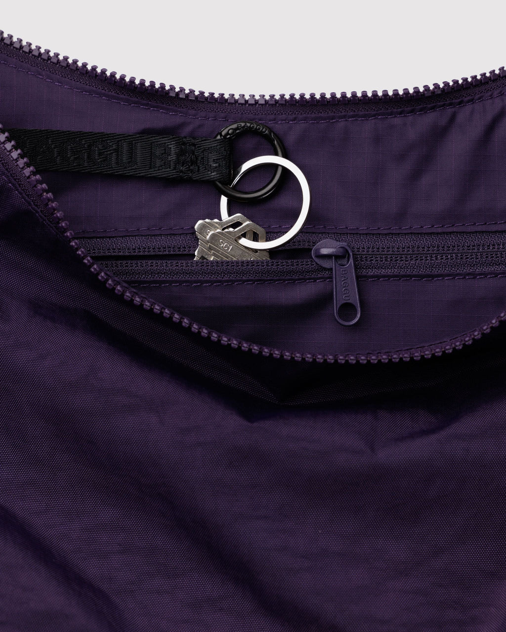 Medium Nylon Crescent Bag - Fig - image 3