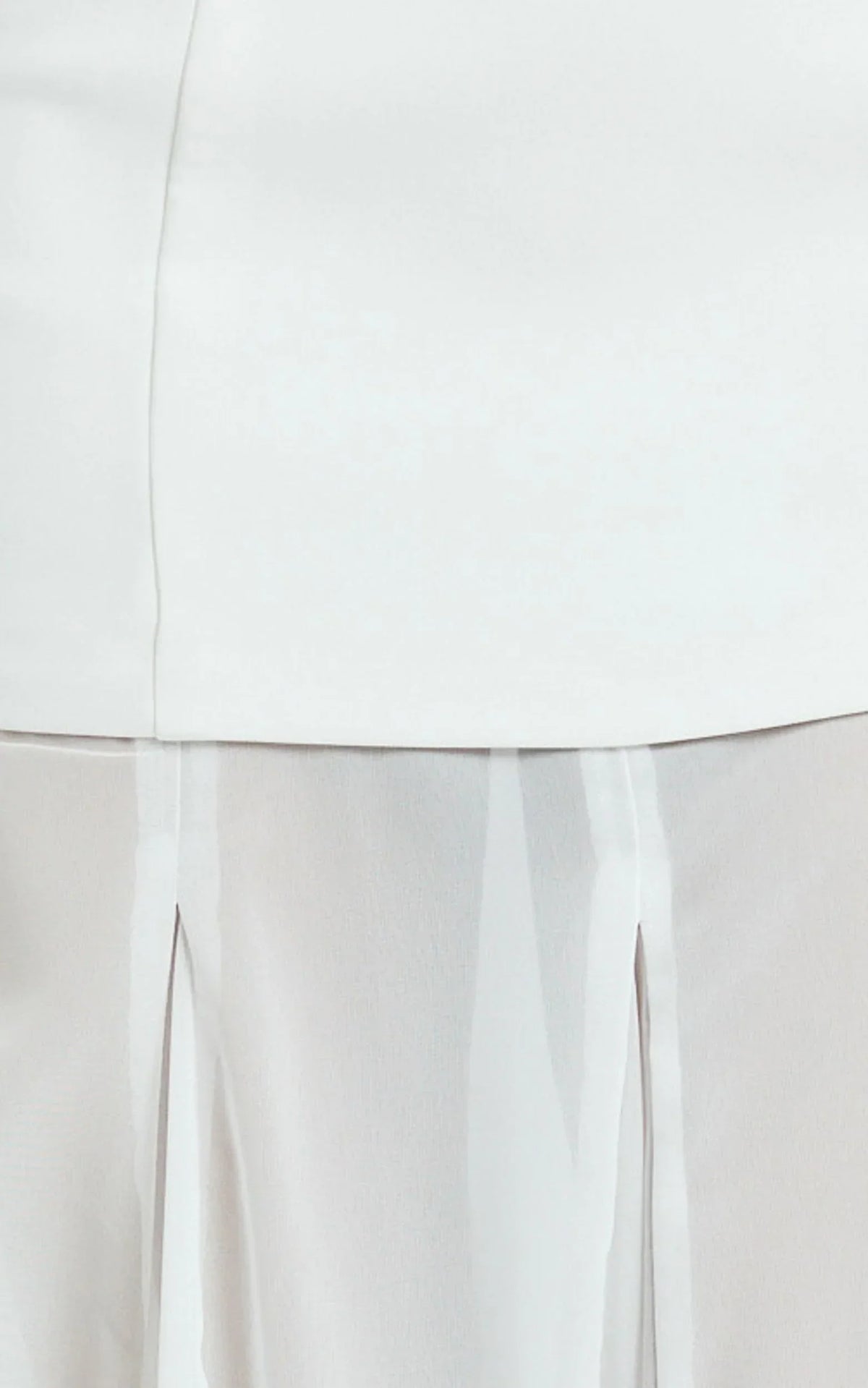 Frances Maxi Dress - Contrast U Neck Godet A Line Dress in Ivory