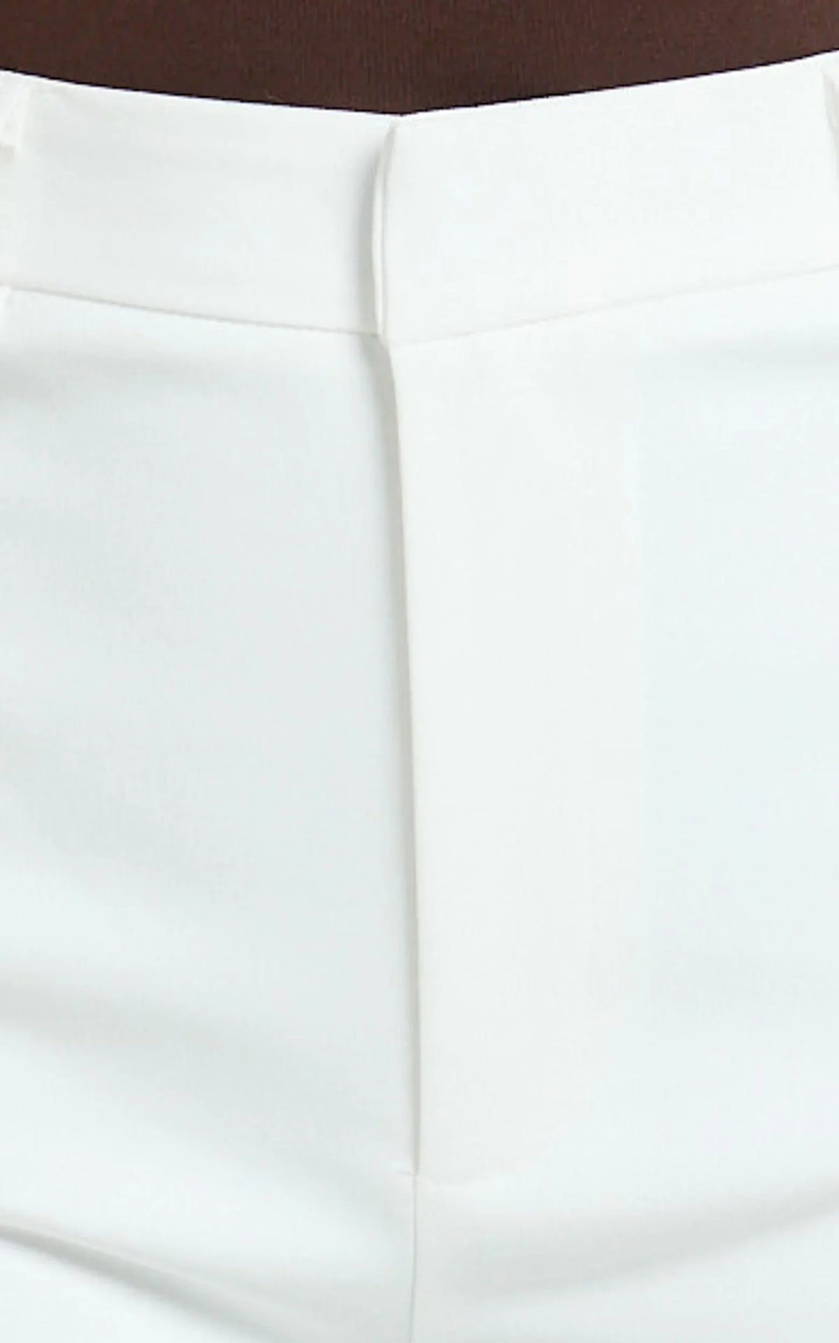 Carolyn Pants - High Waist Slim Straight Leg Tailored Pants in Off White