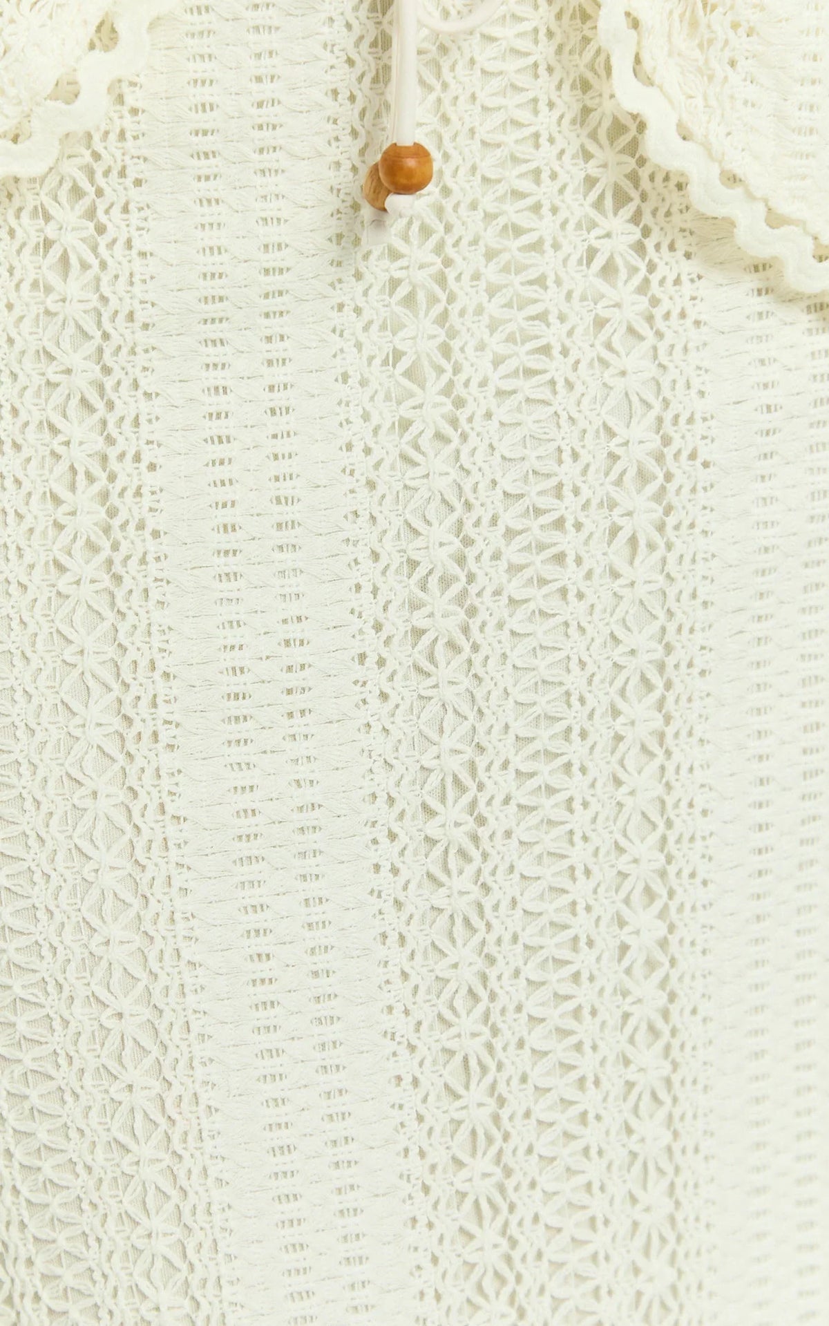 Mercedes Maxi Skirt - Crochet Tie Waist Skirt in Cream