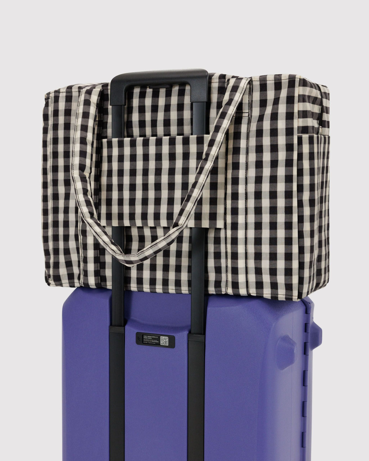 Cloud Carry-on - Black and Cream Gingham - image 2