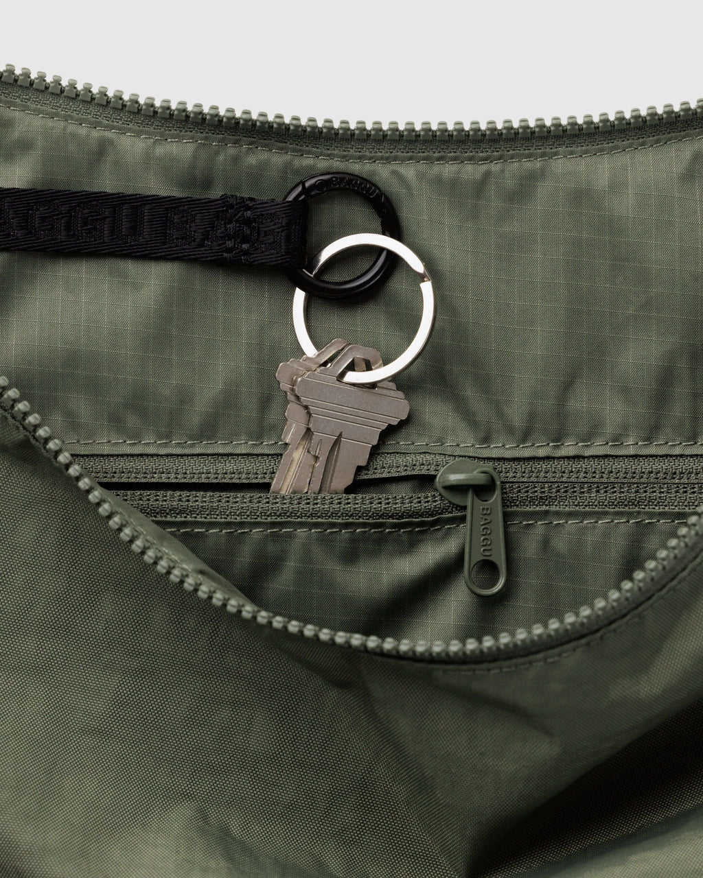 Large Nylon Crescent Bag - Caper - image 3