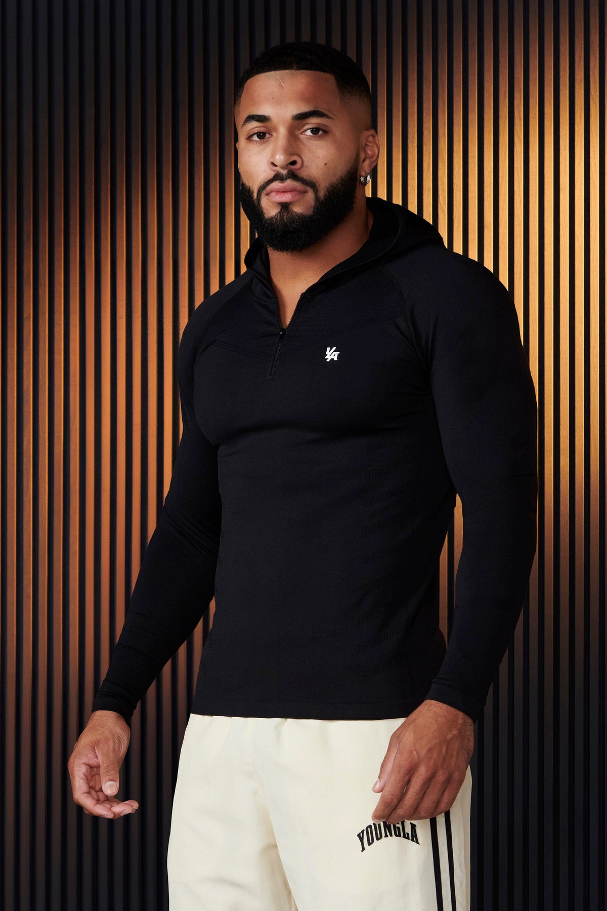 832 - SuperVillain Compression Hoodies - Black / Small