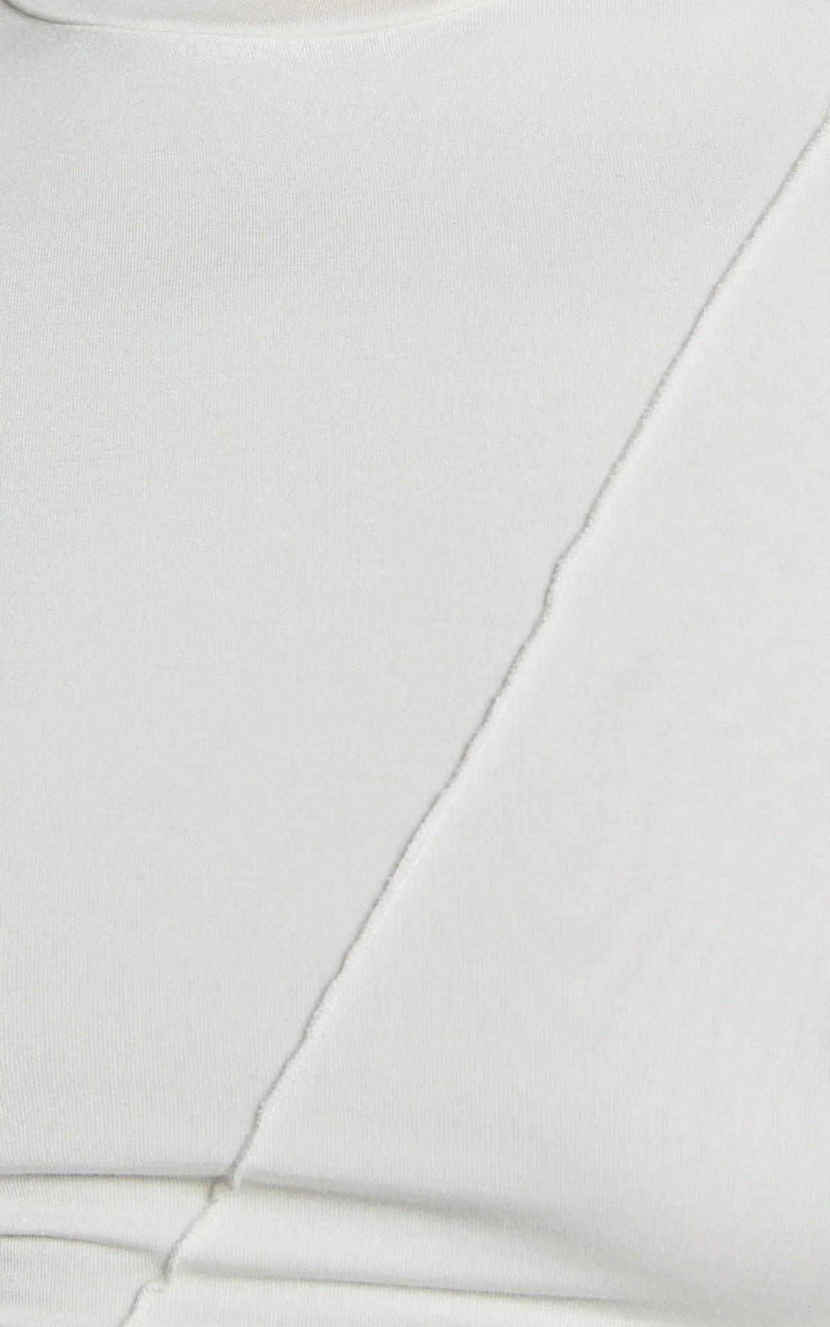 Dayna Top - Long Sleeve Exposed Seam Top in Off White