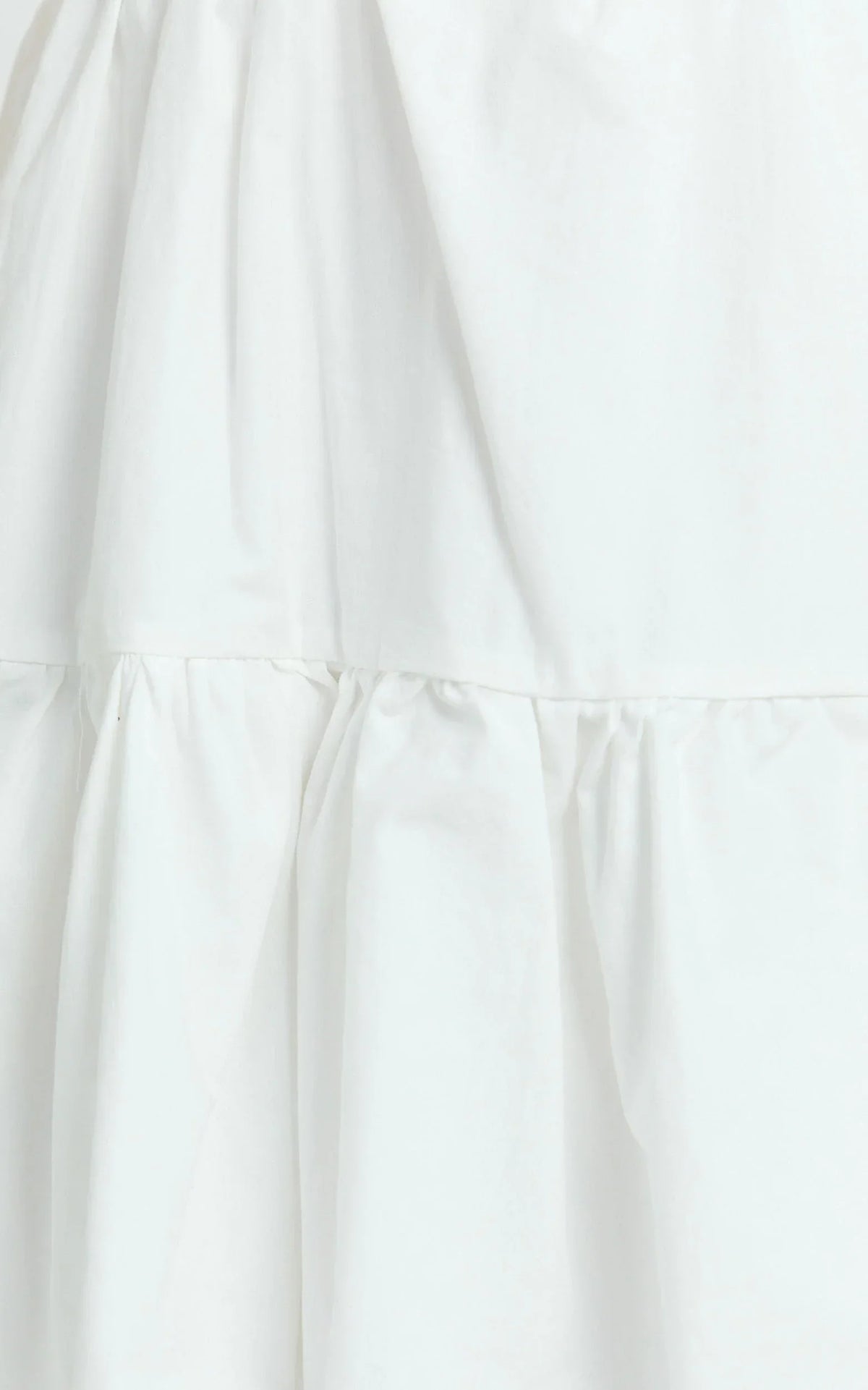 Miles Mini Dress - Ruffle Sleeve Tiered Dress in White