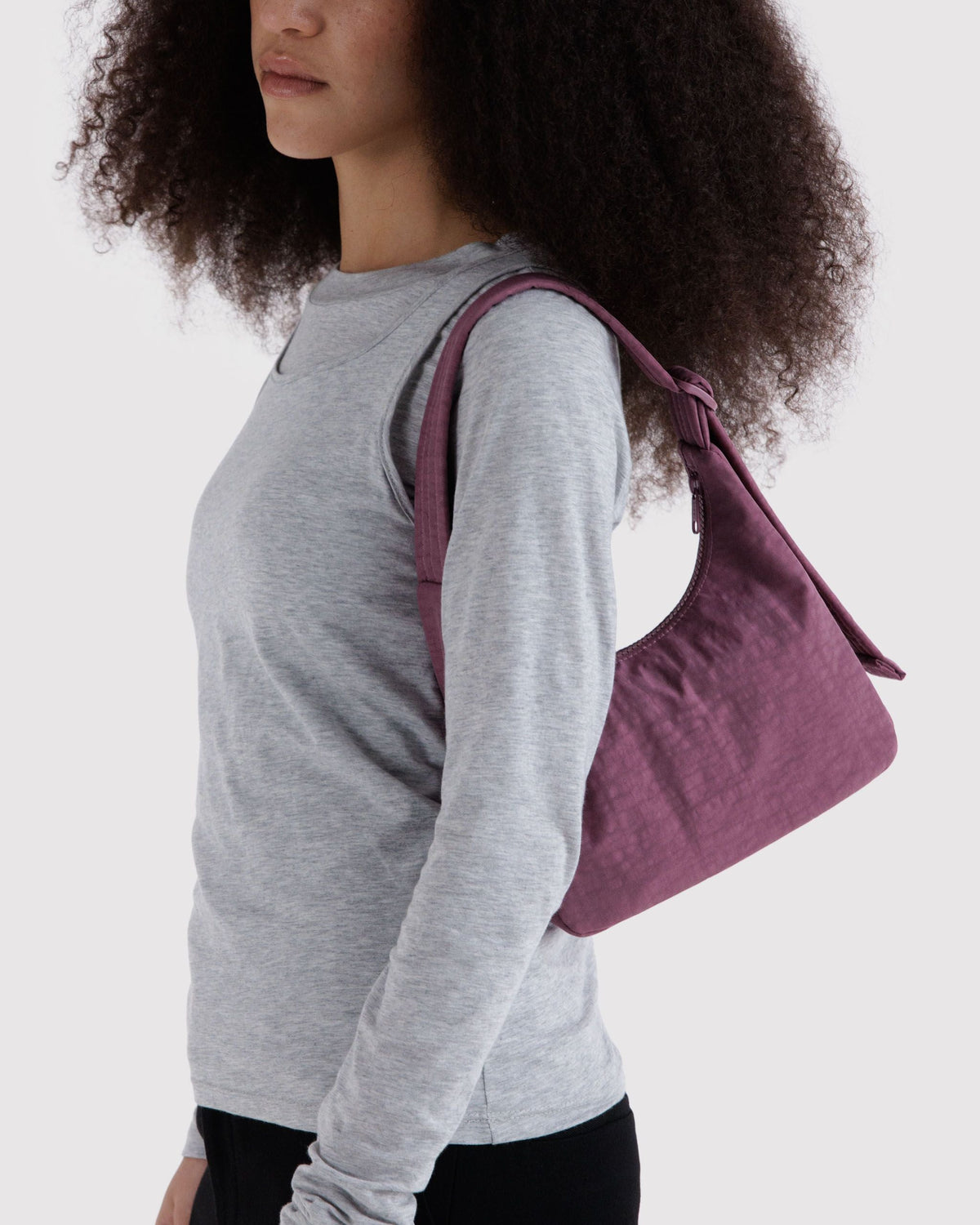 Mini Nylon Shoulder Bag - Wild Plum - image 2