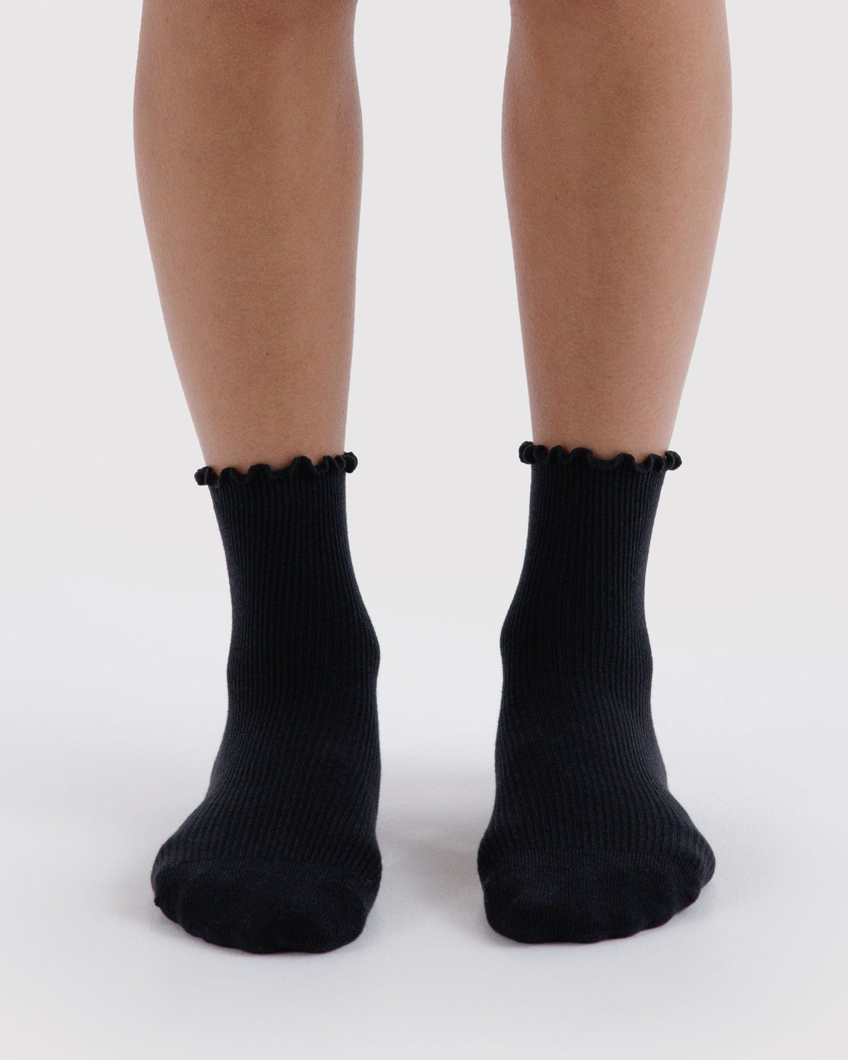 Lettuce Edge Sock Set of 2 - Black - image 2