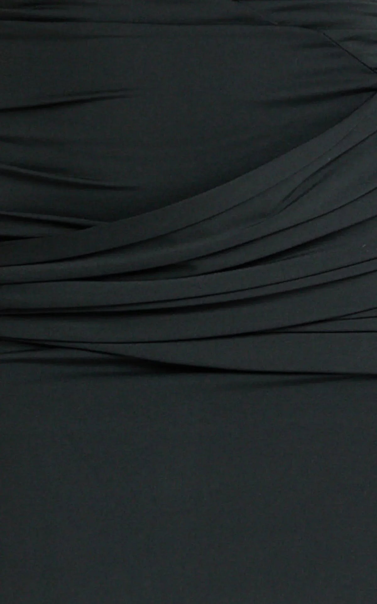 Ginny Maxi Dress - Asymmetric Neck Waist Tie Dress in Black