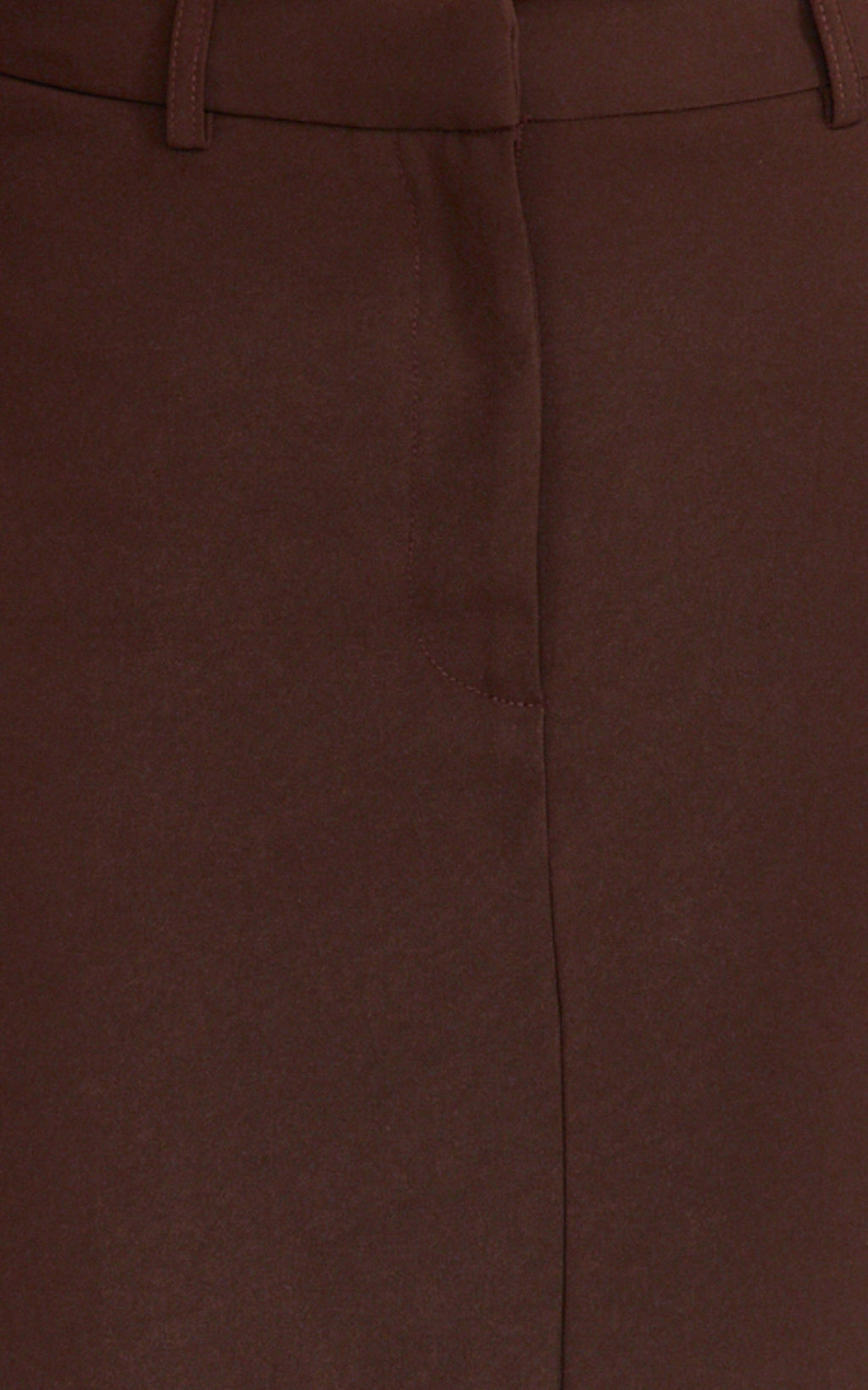 Alanna Midi Skirt - High Waisted Back Split Pencil Skirt in Chocolate