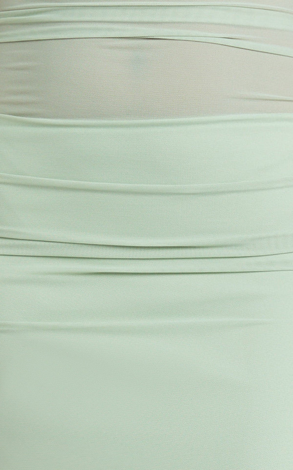 Almarie Midi Dress - Halter Neck Mesh Dress in Sage
