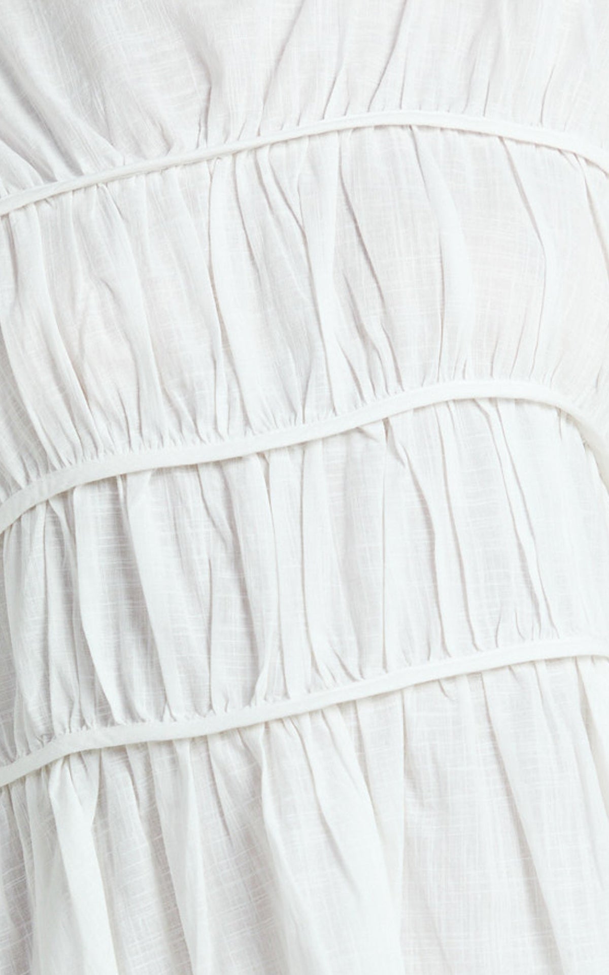 Auric Two Piece Set - Ruched Detail Top and Wide Leg Pants Set in Cream