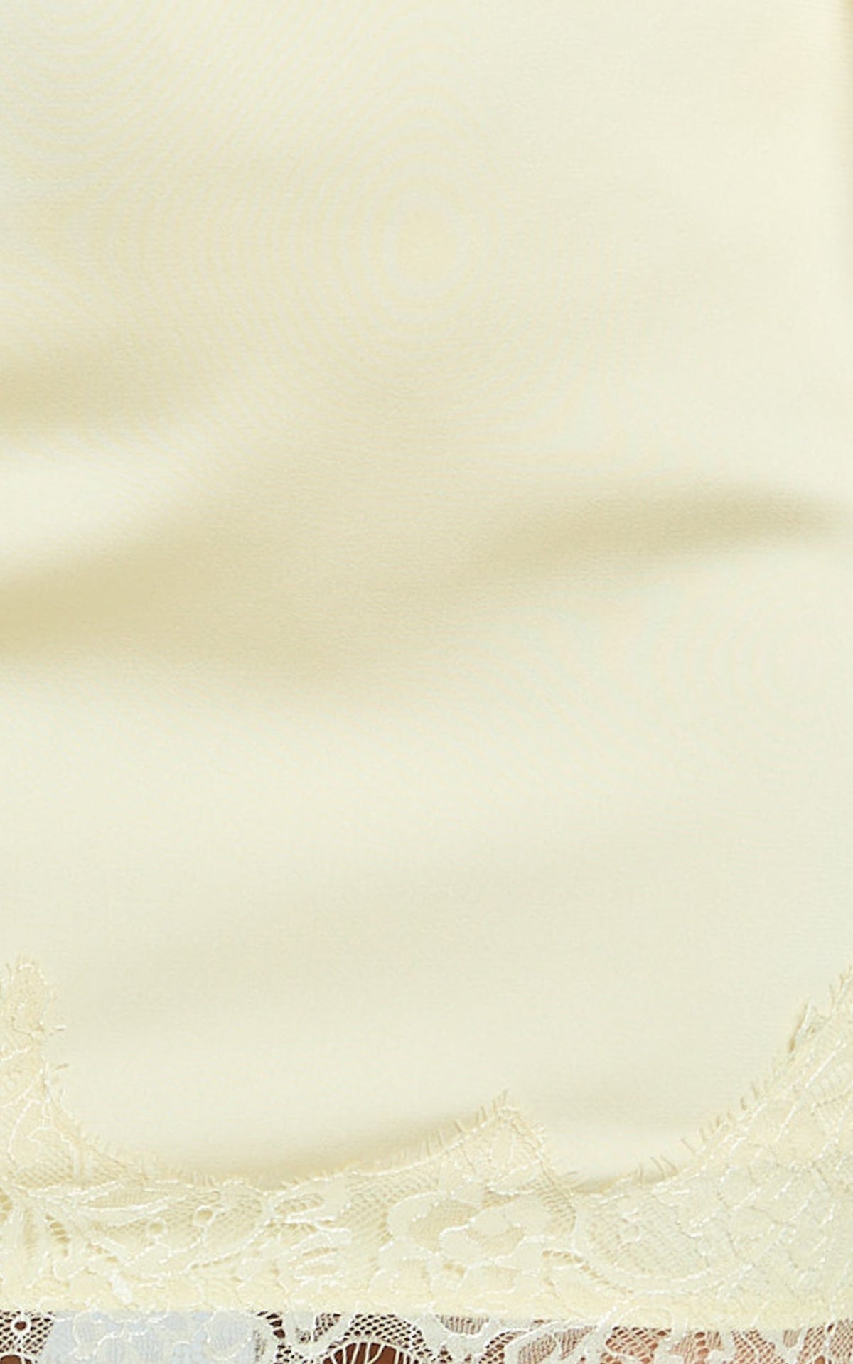 Ava Mini Skirt - Lace Trim Skirt in Lemon