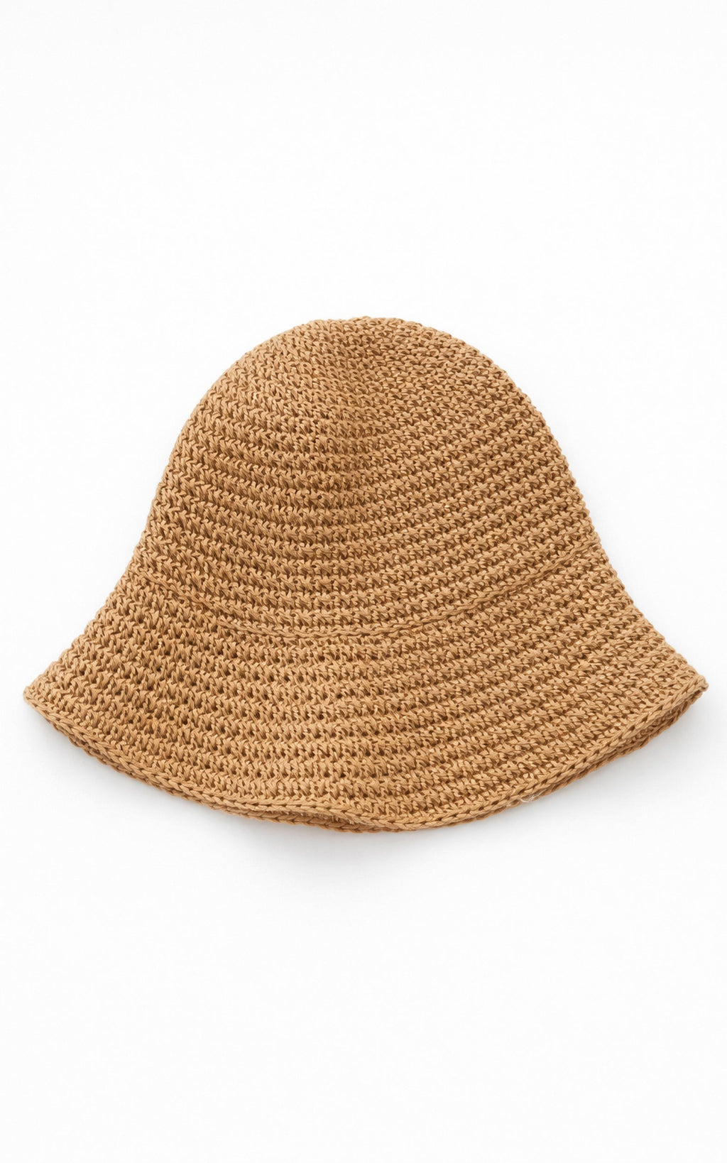 Avril Hat - Straw Bucket Hat in Tan