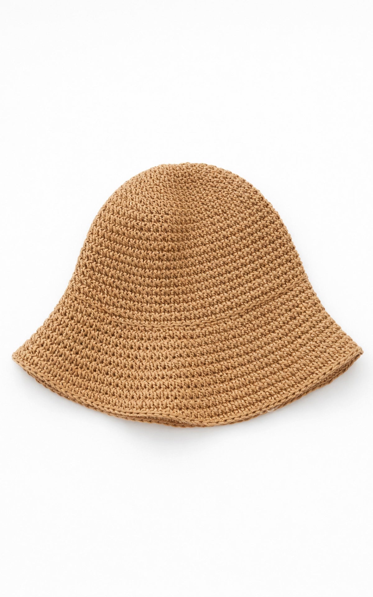 Avril Hat - Straw Bucket Hat in Tan