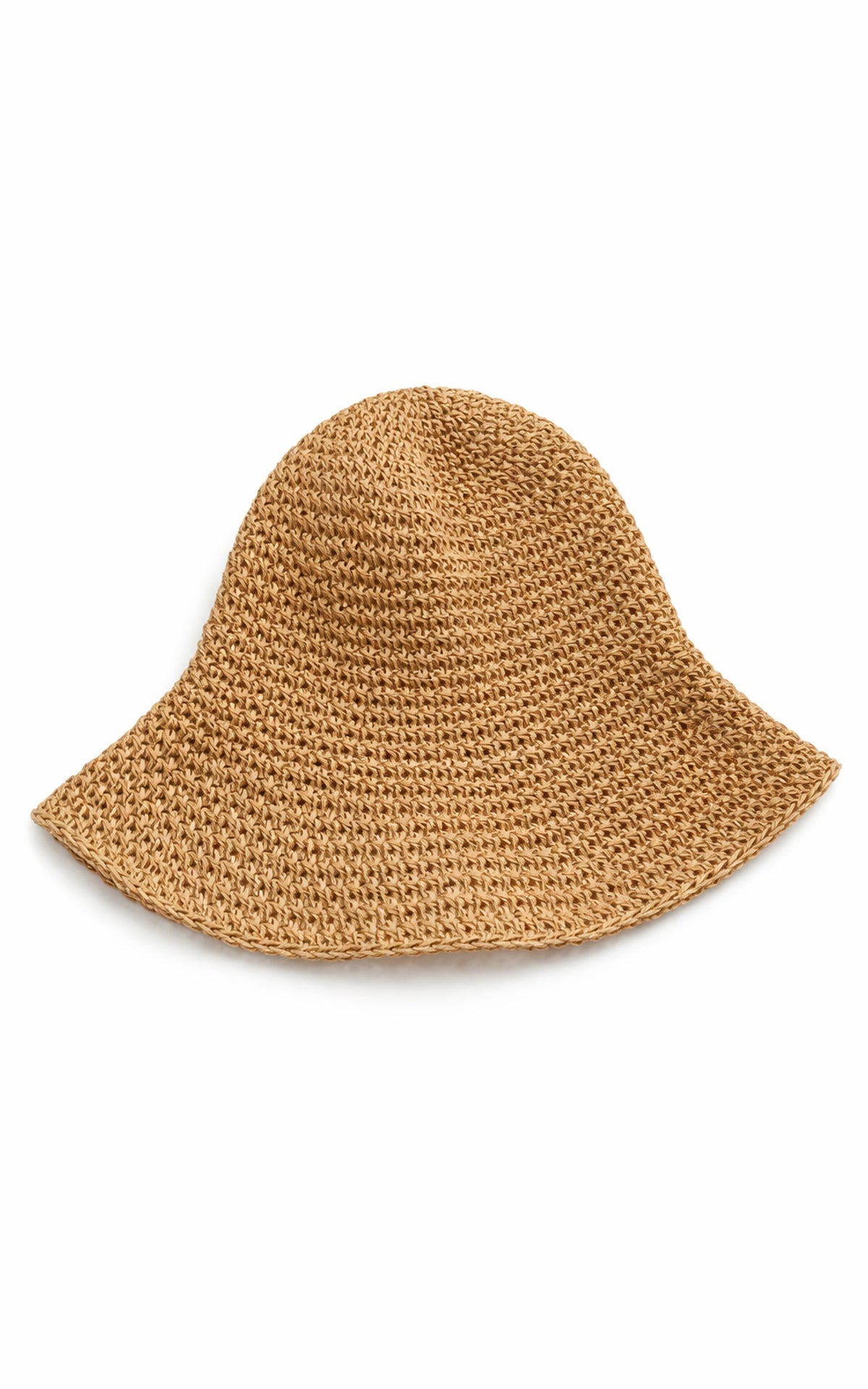 Avril Hat - Straw Bucket Hat in Tan