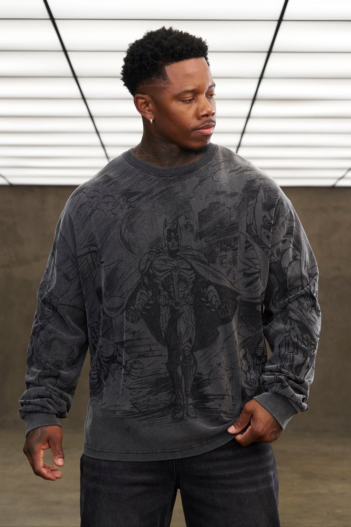 8002 - Batman Comic Longsleeves