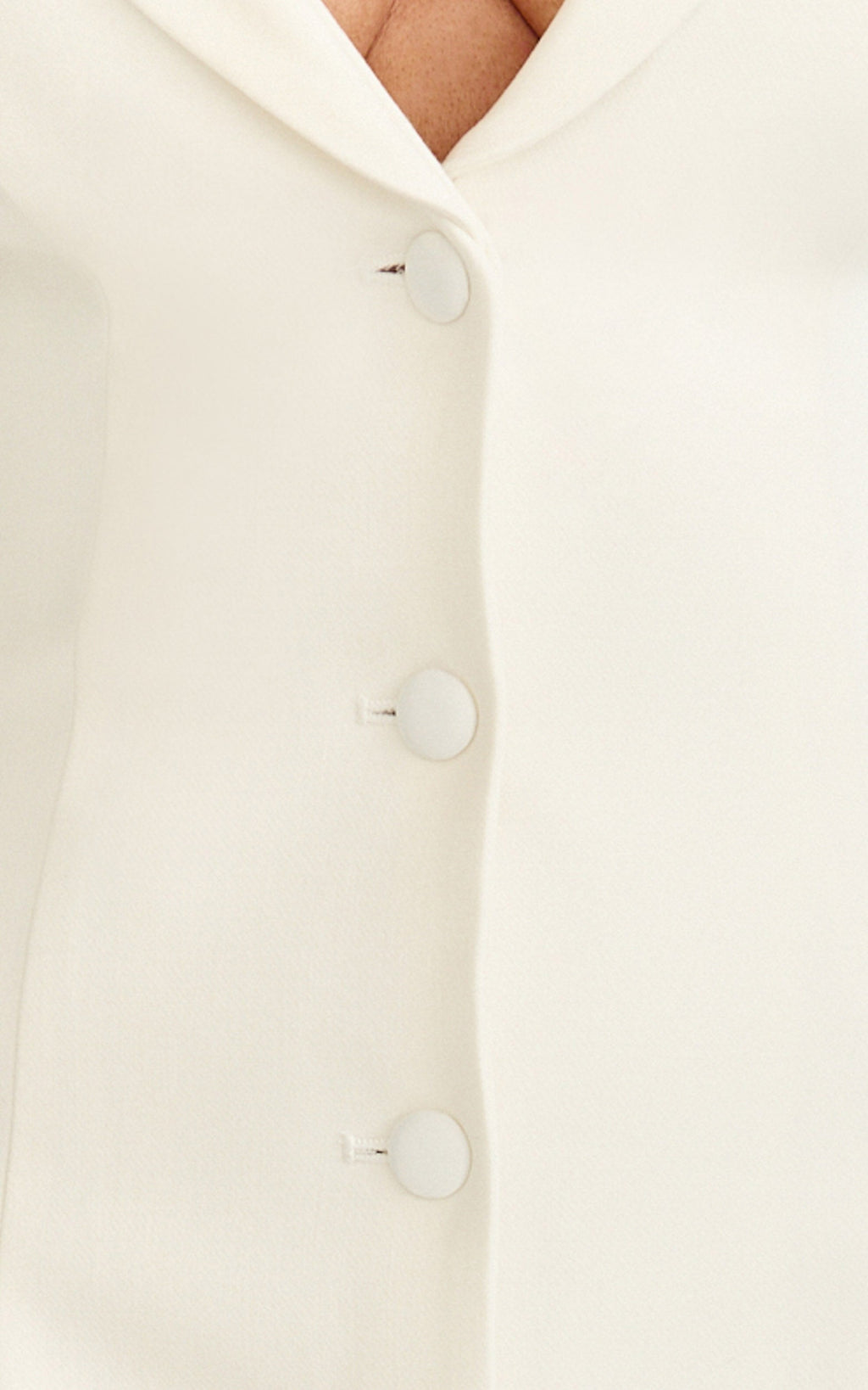 Bea Mini Dress - Collared Long Sleeve Fit And Flare Pleated Dress in Cream