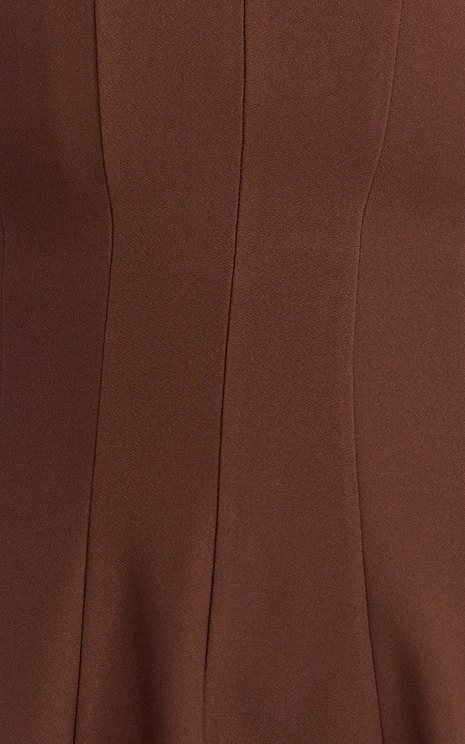 Becky Mini Dress - High Neck Sleeveless Fit And Flare Dress in Chocolate